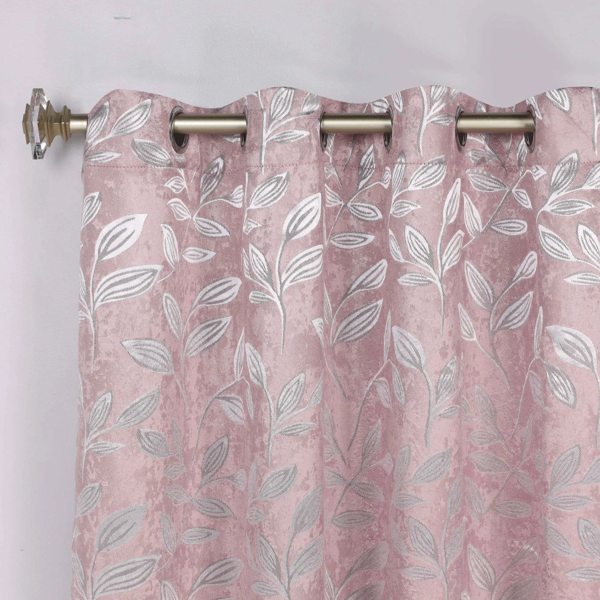 Leaves Machine Room Darkening Blackout Curtains, Set of 2