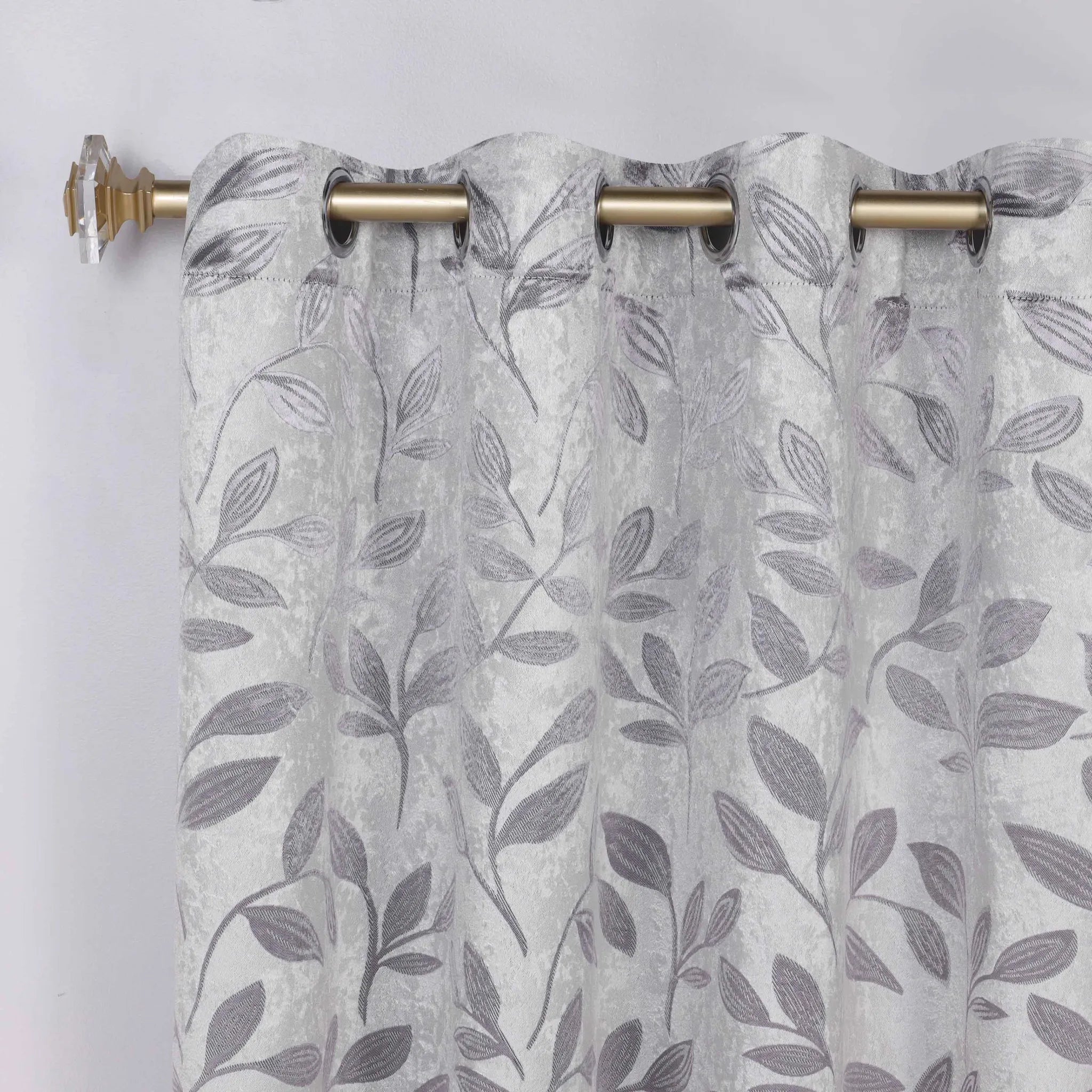 Leaves Machine Room Darkening Blackout Curtains, Set of 2