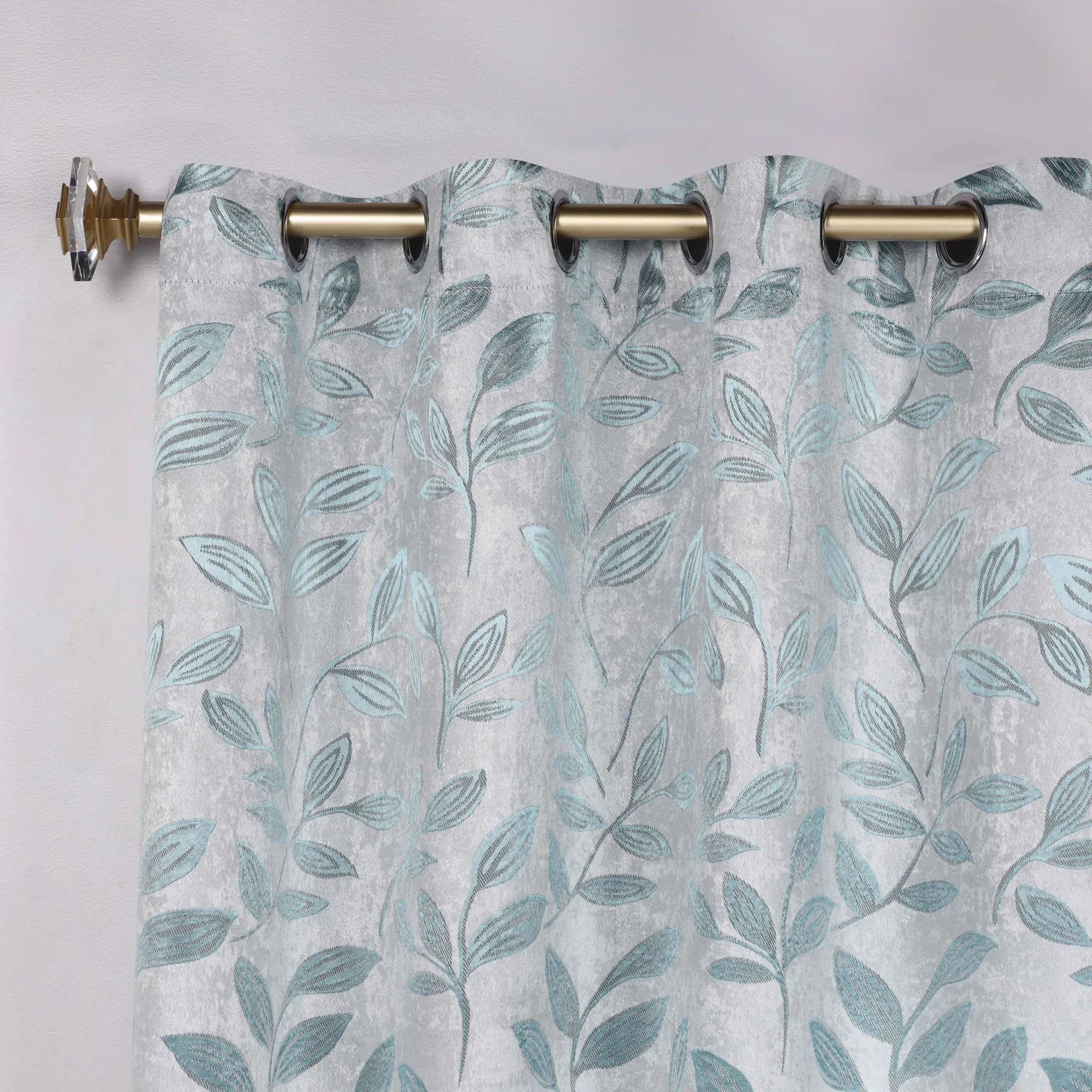 Leaves Machine Room Darkening Blackout Curtains, Set of 2