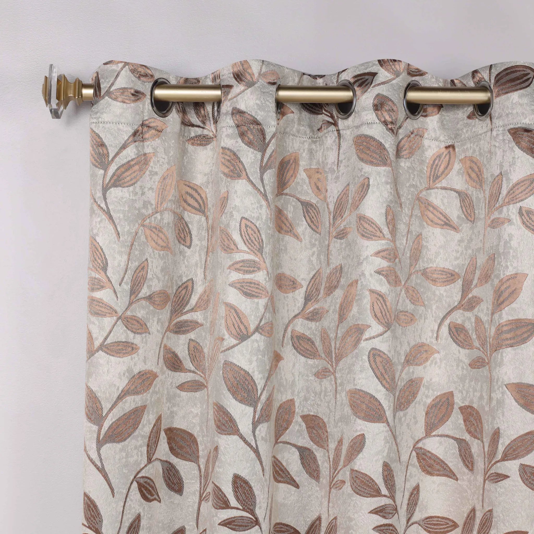 Leaves Machine Room Darkening Blackout Curtains, Set of 2