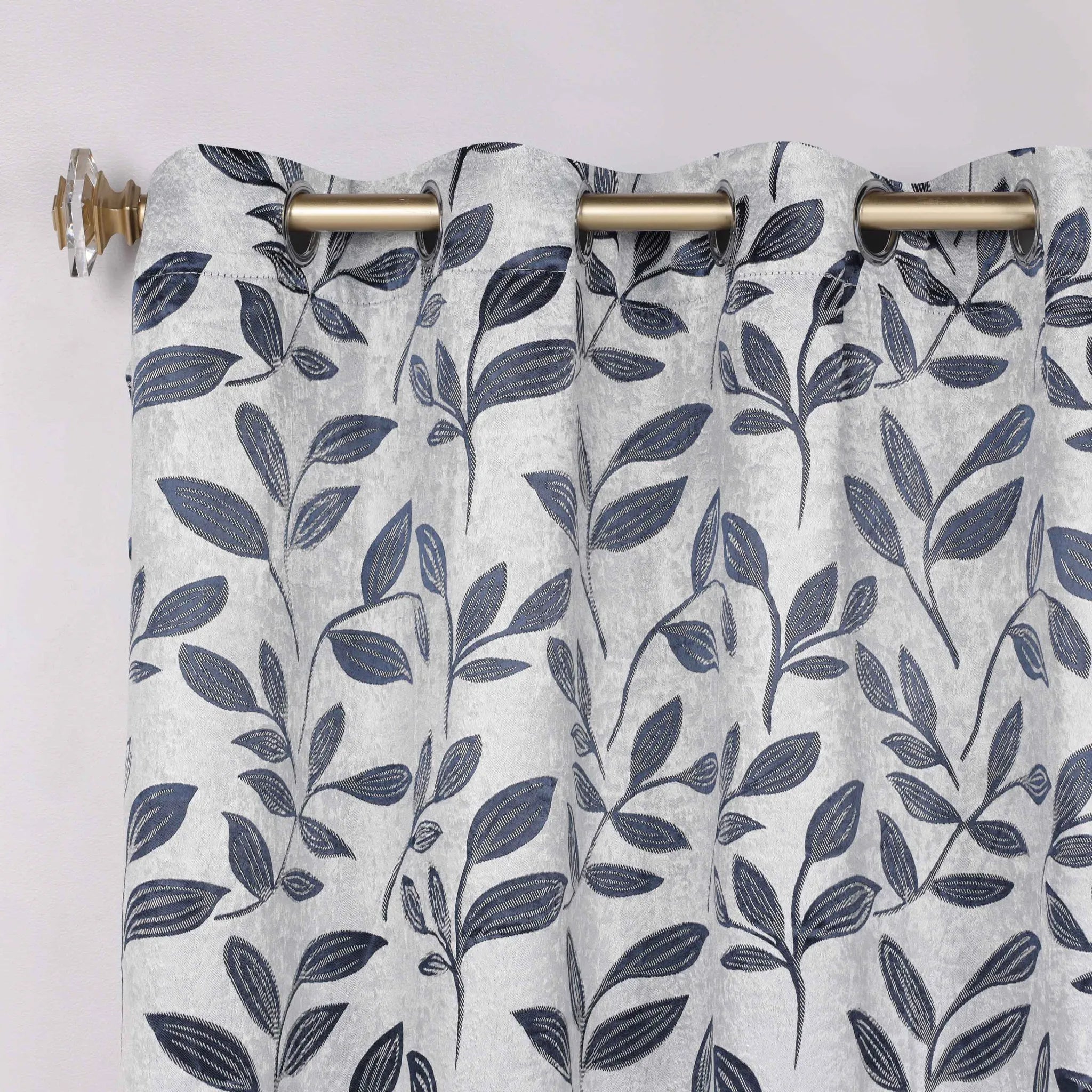 Leaves Machine Room Darkening Blackout Curtains, Set of 2
