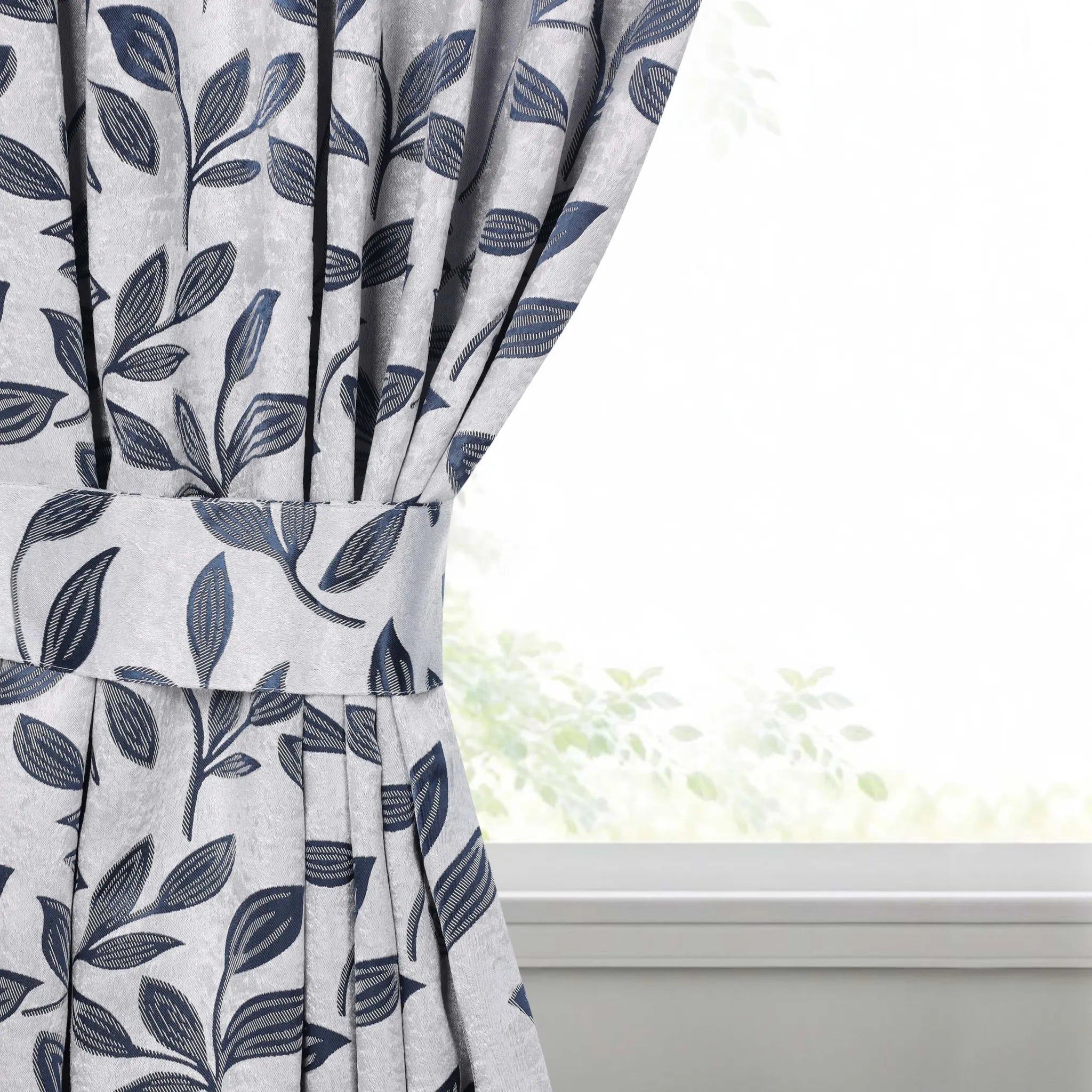 Leaves Machine Room Darkening Blackout Curtains, Set of 2