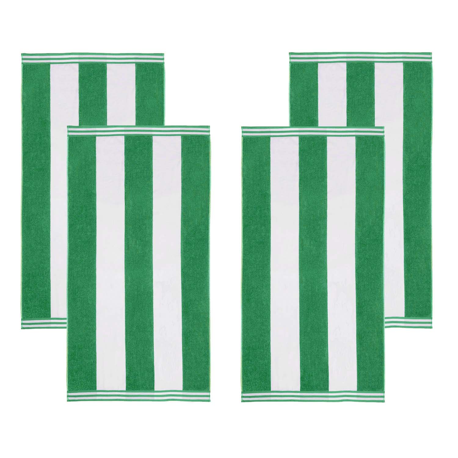 Cabana Stripe Oversized Cotton Beach Towel Set Of 2, 4, 6 - Blue Nile Mills