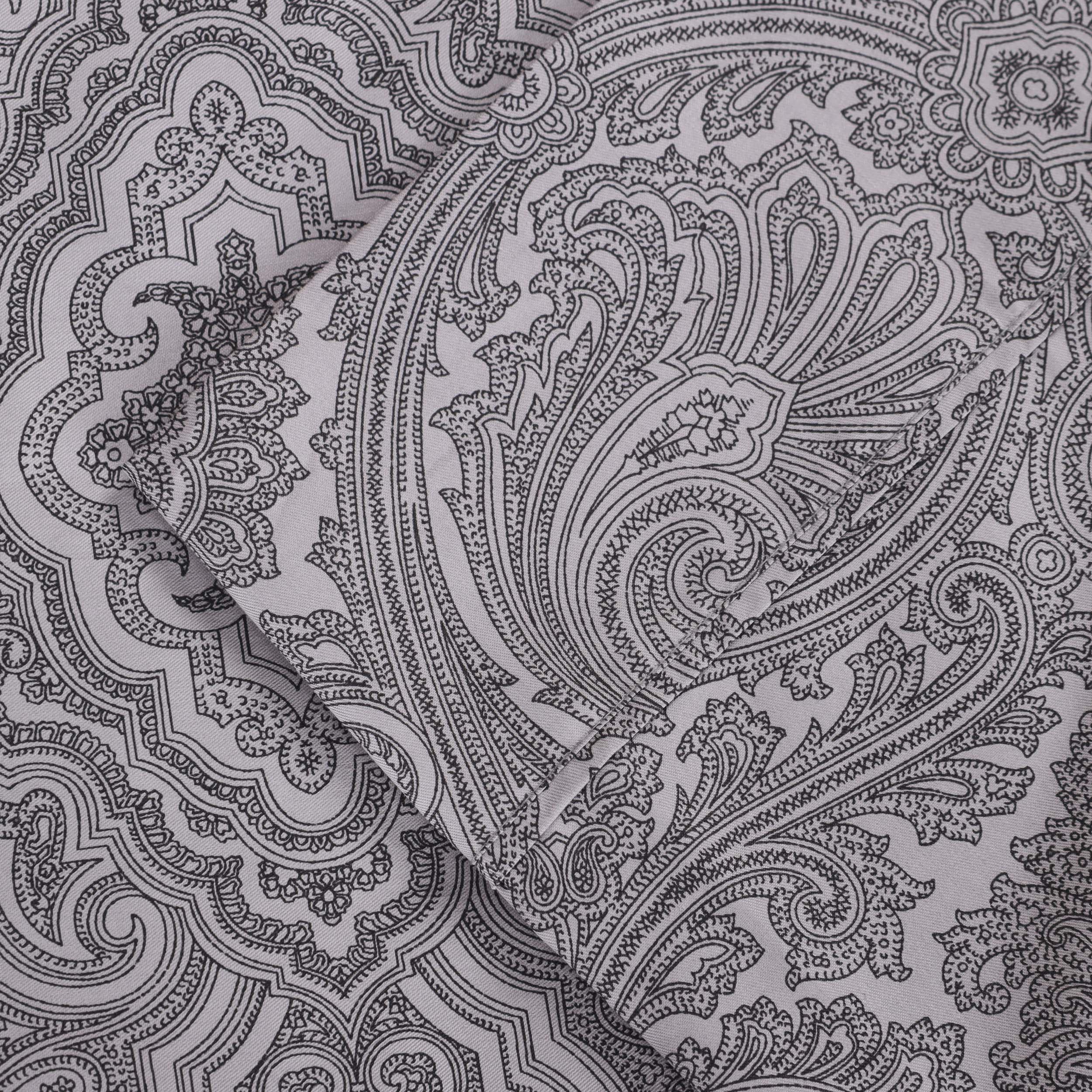 Italian Paisley Cotton Blend 600 Thread Count Deep Pocket Sheet Set - Blue Nile Mills