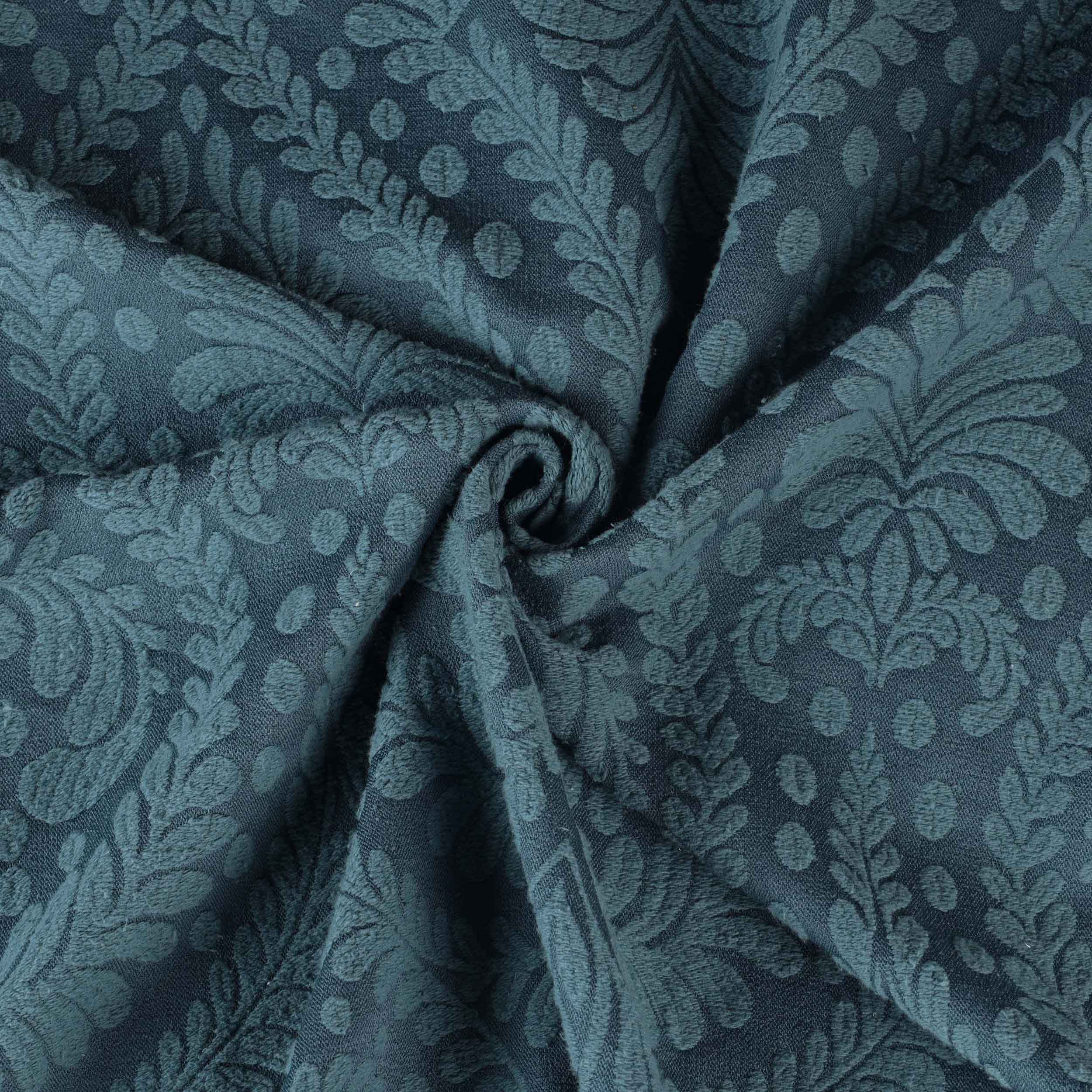 Aspen Cotton Blend Jacquard Woven Floral Scalloped Edges Bedspread Set - Blue Nile Mills