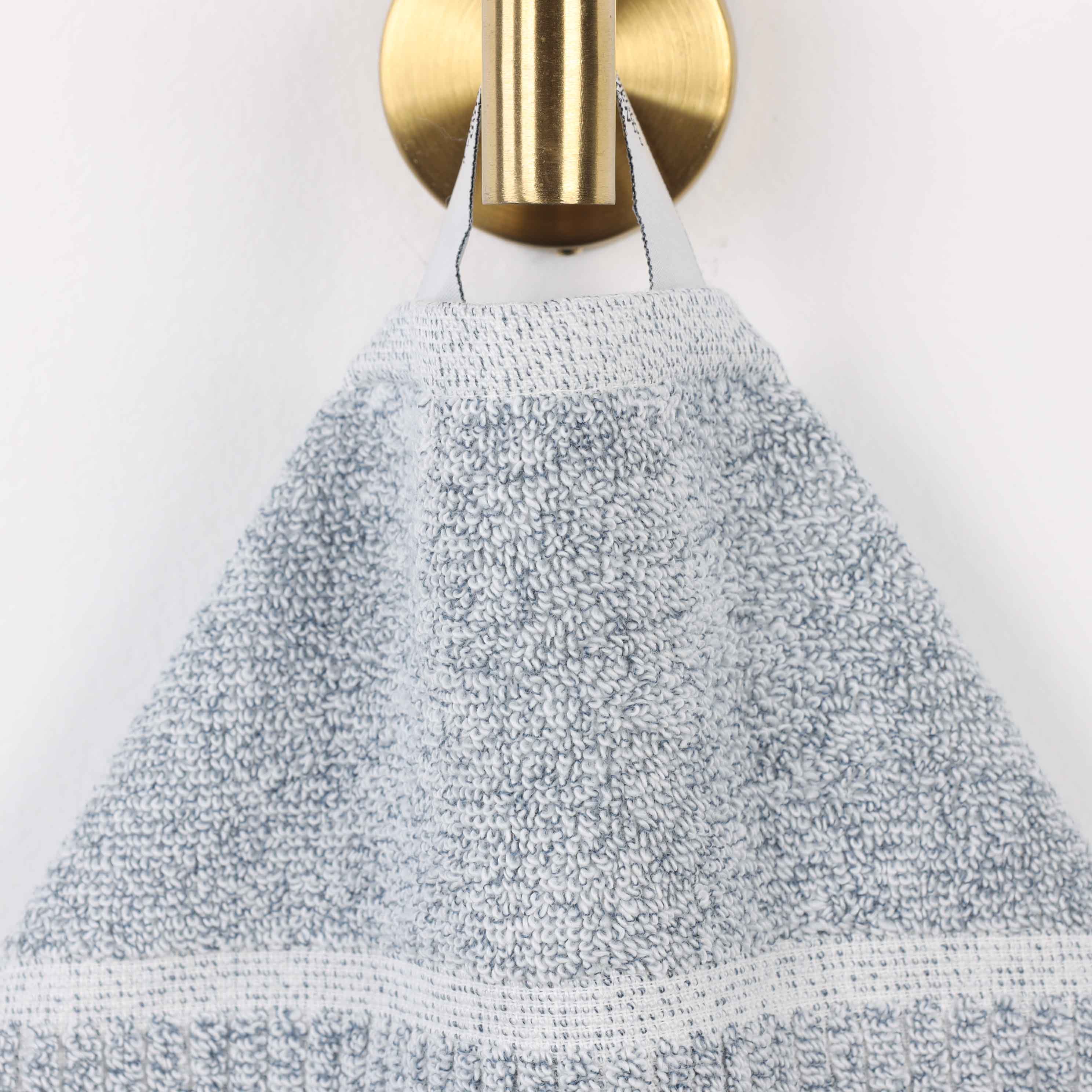 Naples Cotton Blend Checkered and Ribbed Hand Towels, Set of 6 - Blue Nile Mills