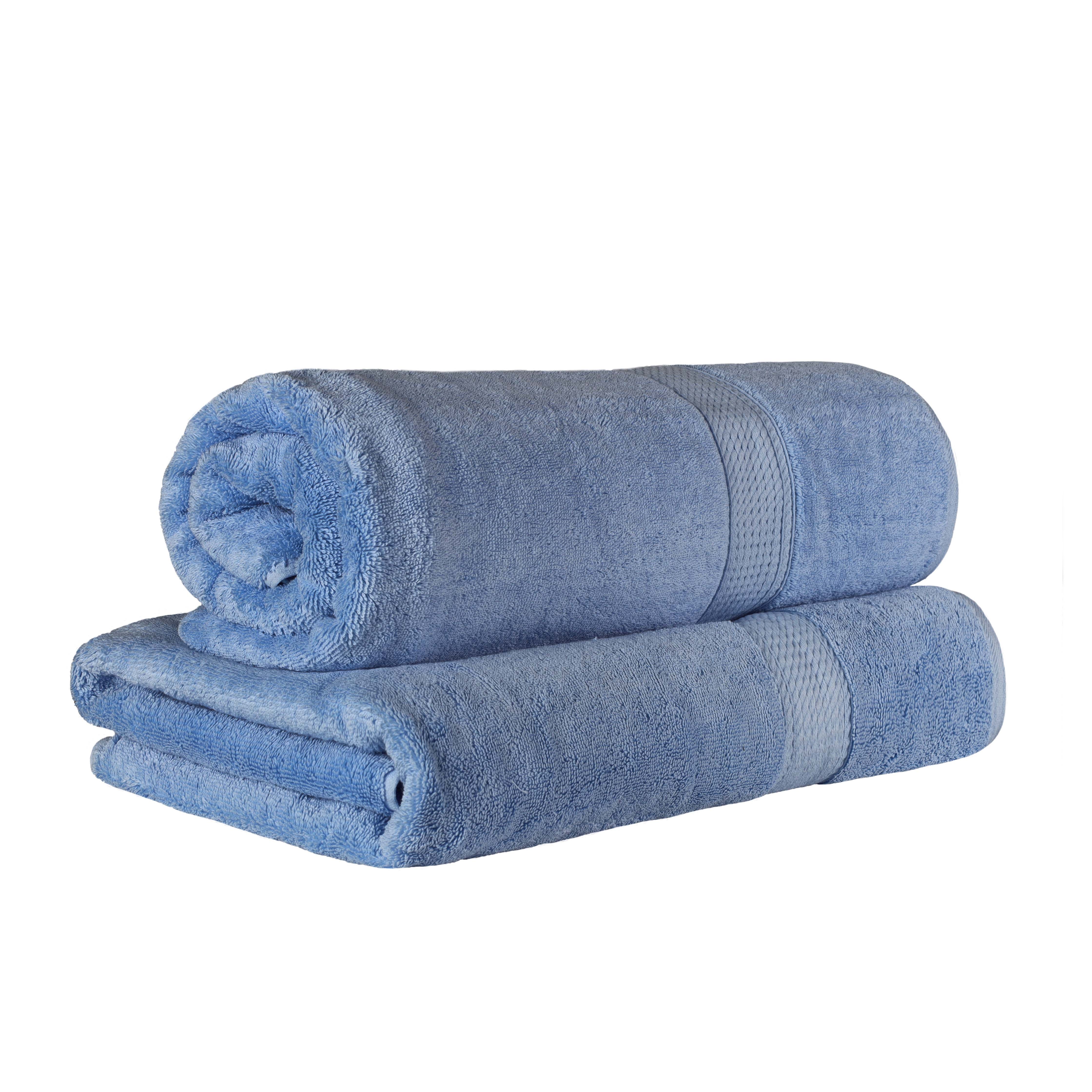 Egyptian Cotton Pile Plush Heavyweight Luxury Soft Bath Sheet Set of 2 - Blue Nile Mills