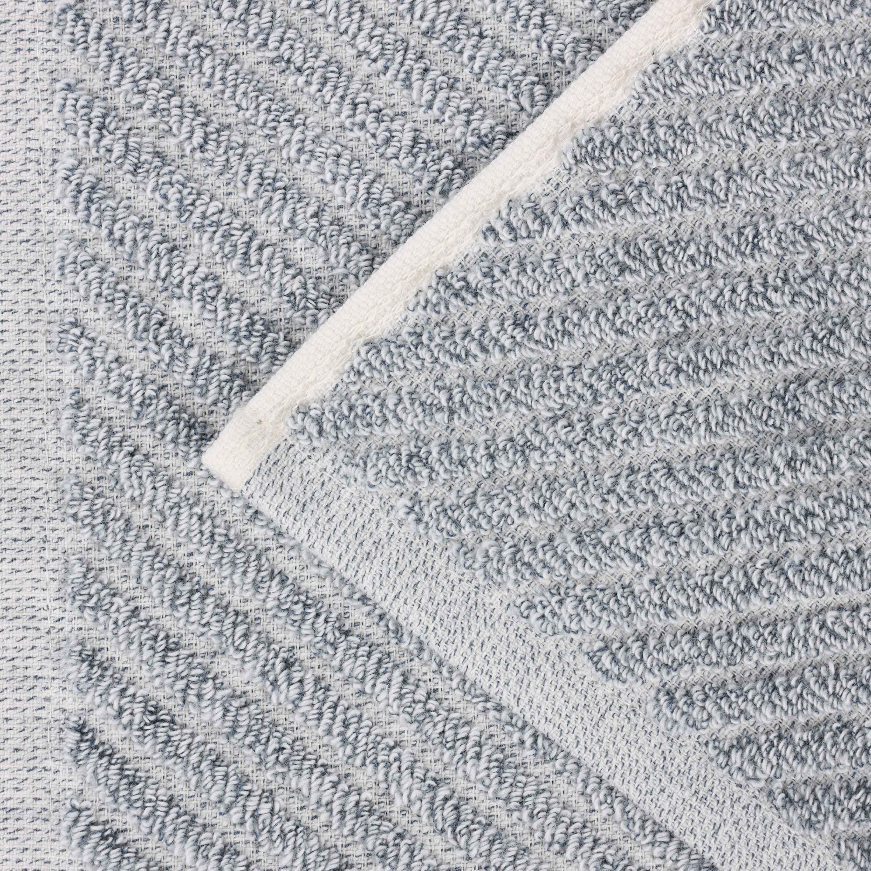 Amelia Cotton Blend Diagonal Stripes Hand Towels, Set of 6 - Blue Nile Mills