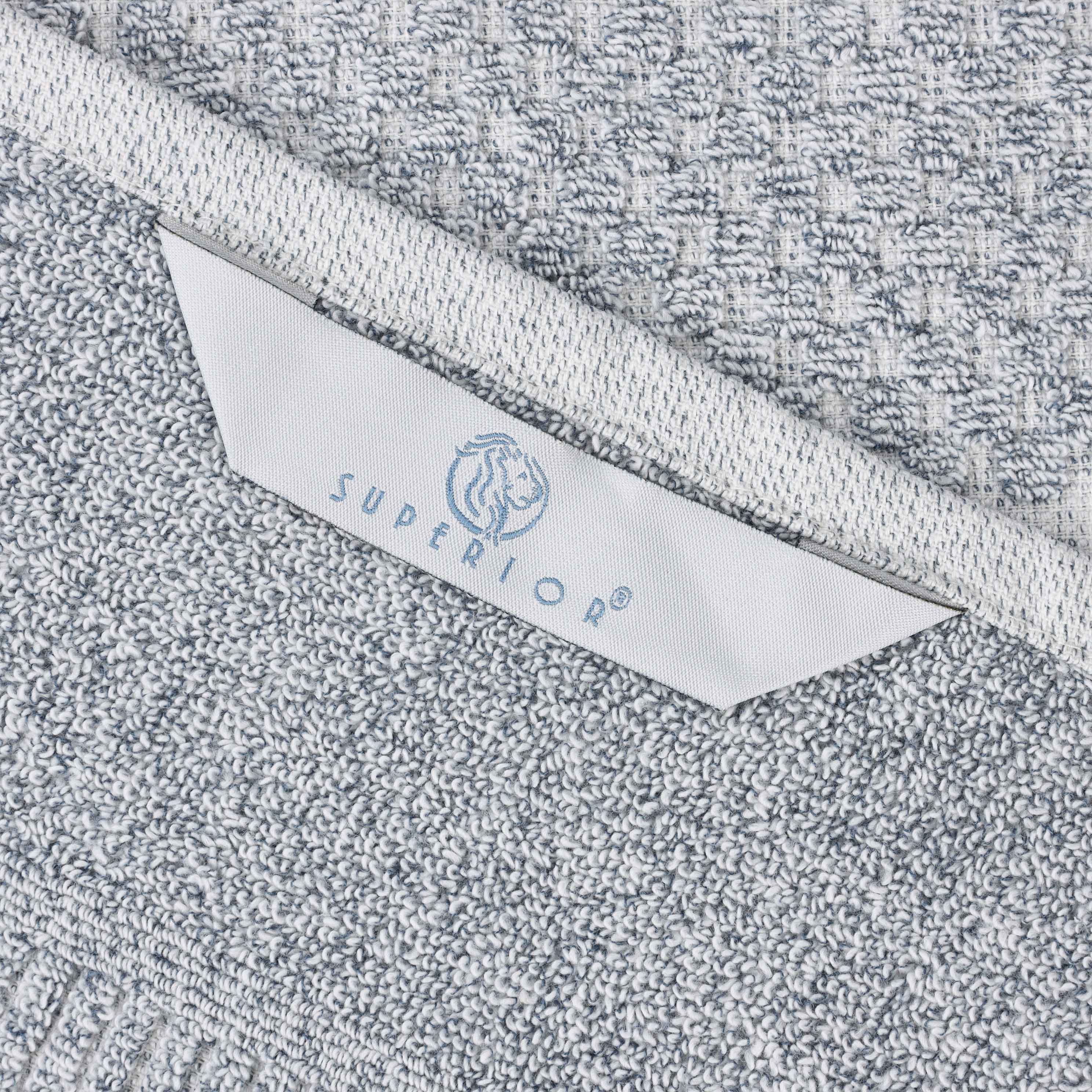 Naples Cotton Blend Checkered and Ribbed Hand Towels, Set of 6 - Blue Nile Mills