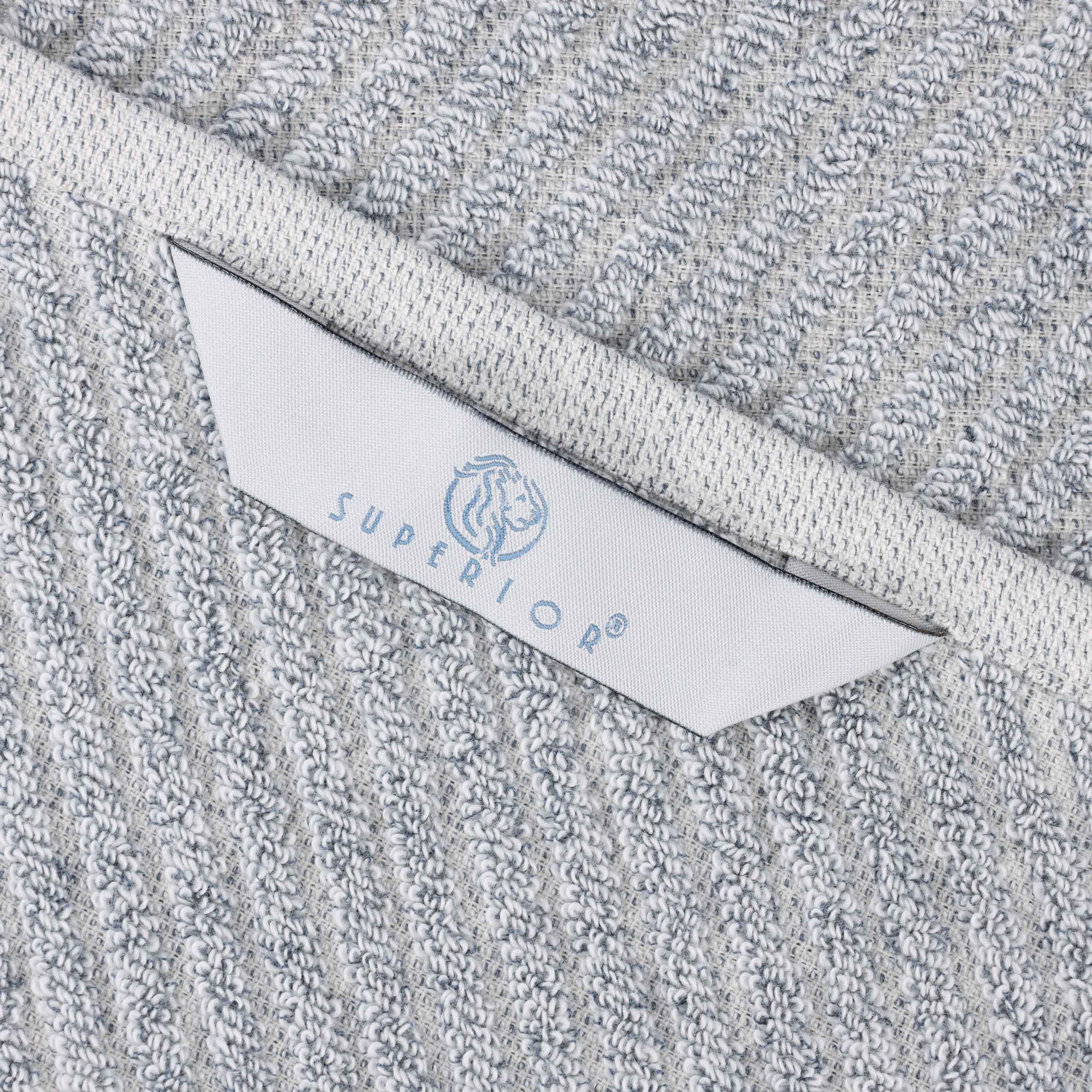 Amelia Cotton Blend Medium Weight Diagonal Stripes 8 Piece Towel Set - Blue Nile Mills