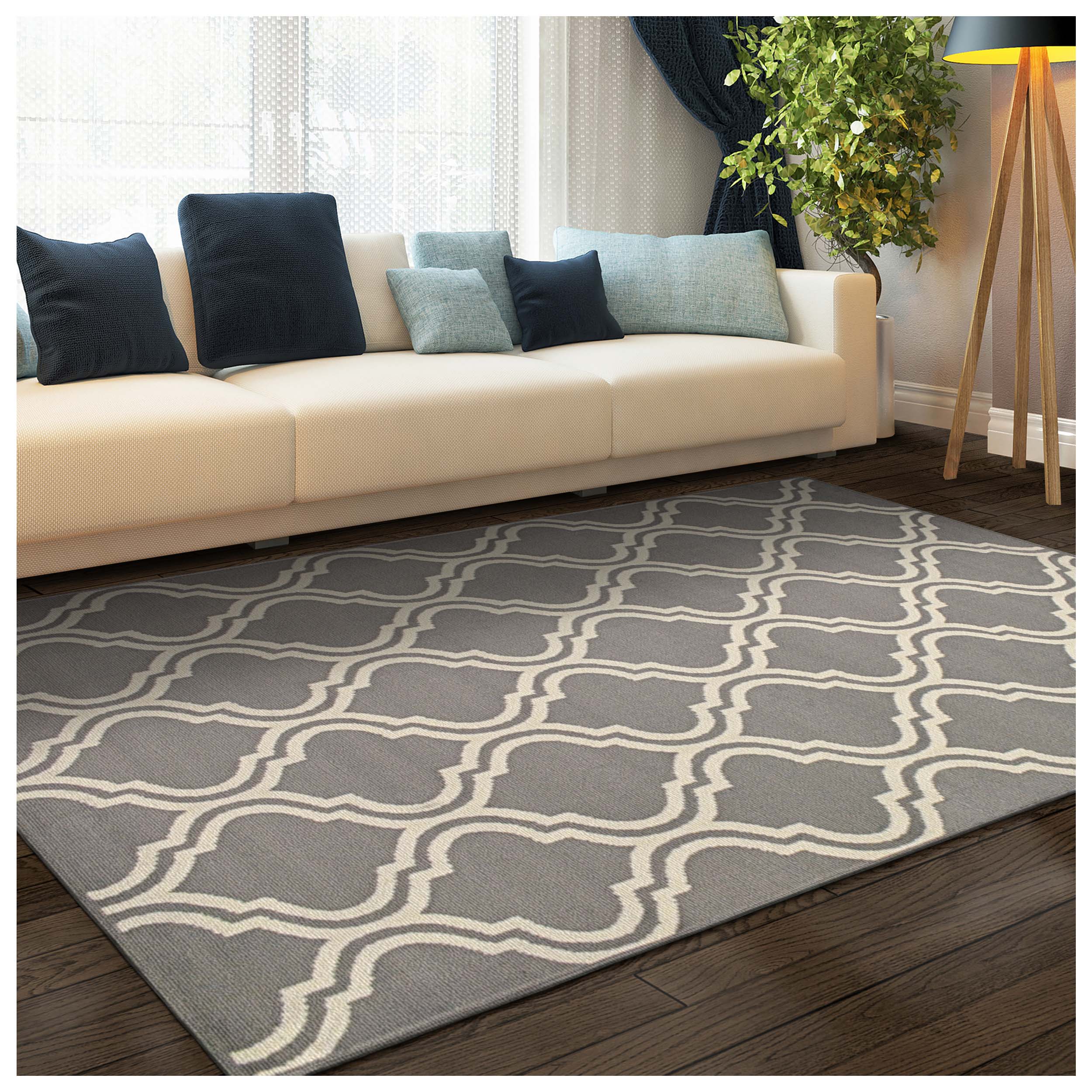Double Trellis Indoor Area Rug - Blue Nile Mills