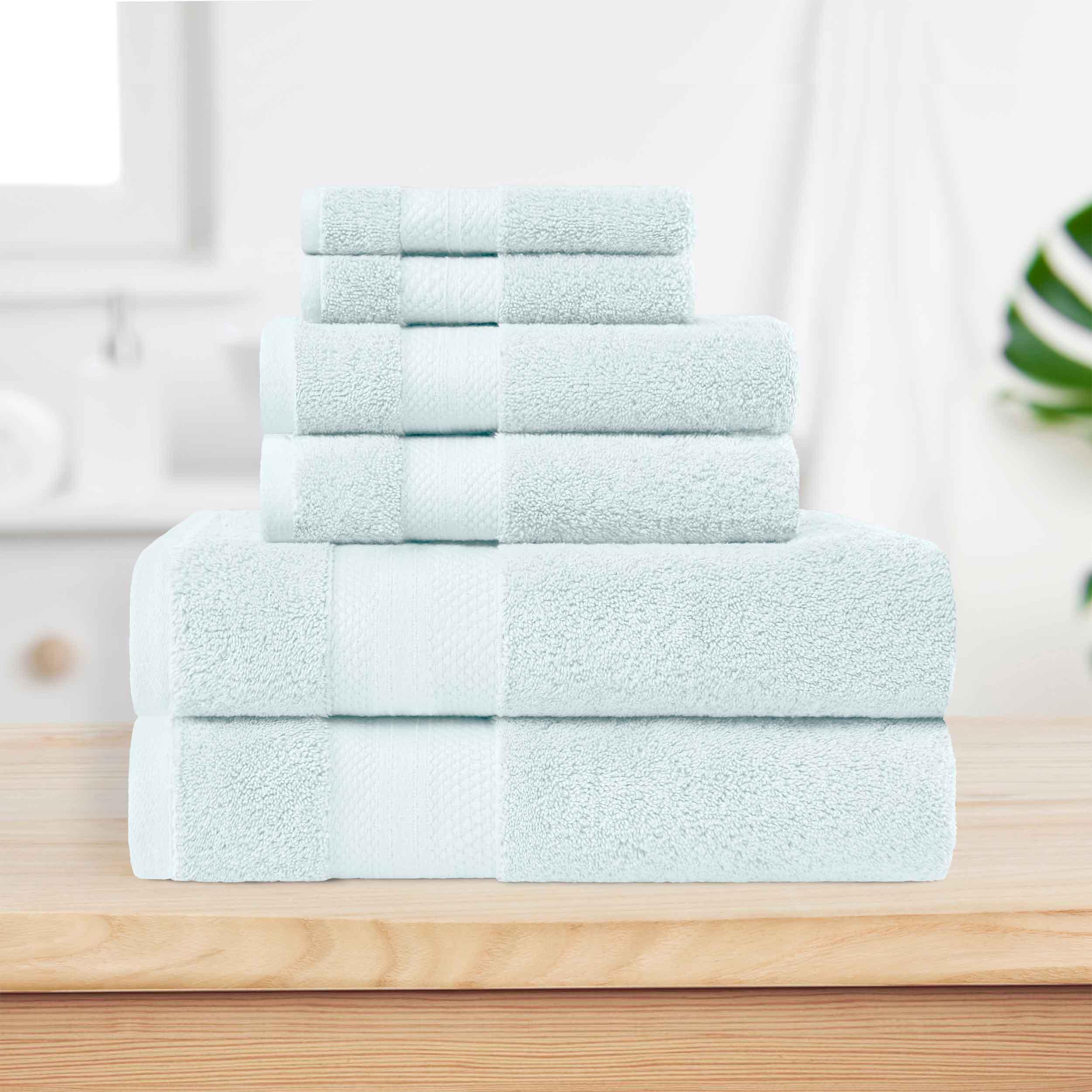 Turkish Cotton Solid 6 Piece Towel Set - Blue Nile Mills