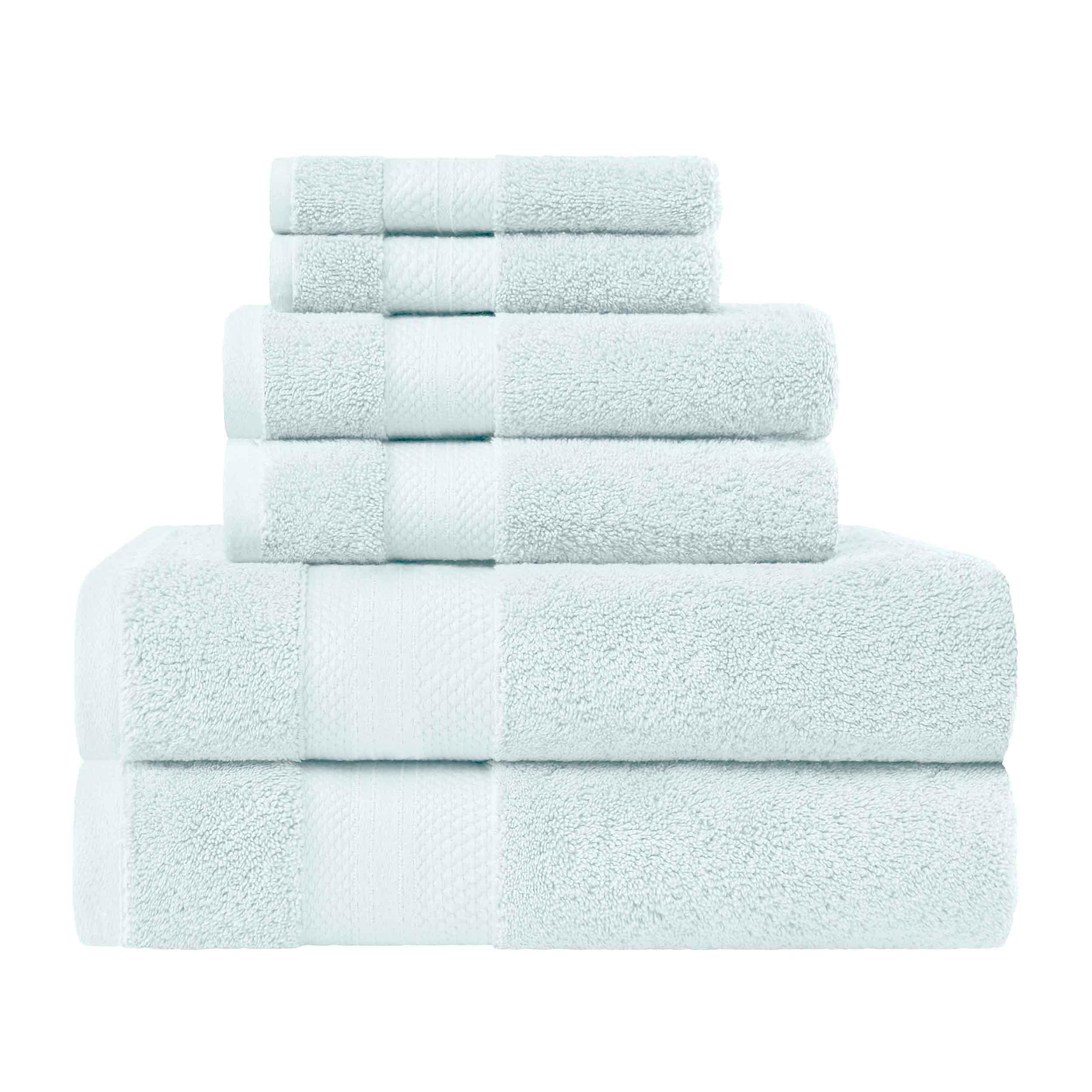 Turkish Cotton Solid 6 Piece Towel Set - Blue Nile Mills