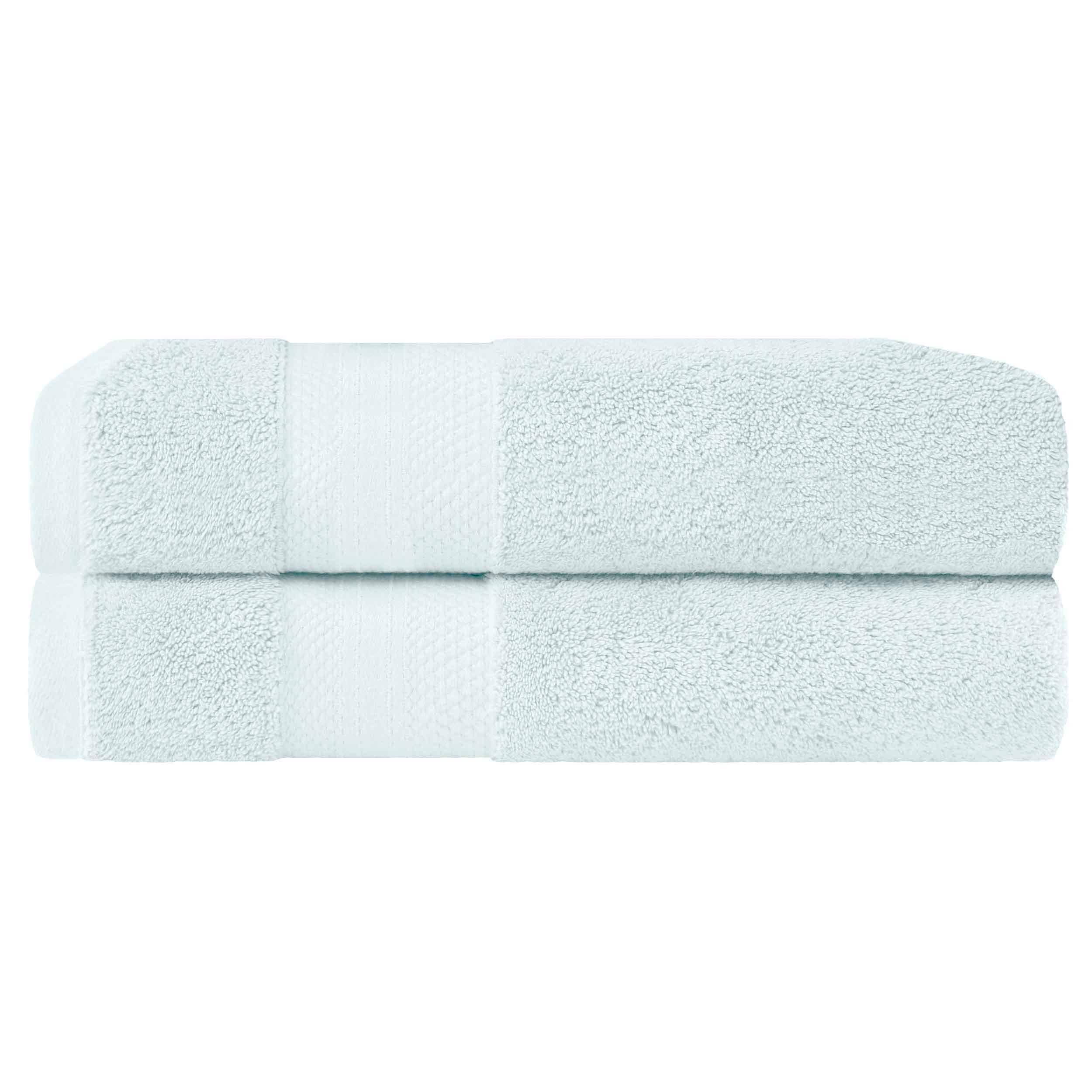 Turkish Cotton Absorbent Ultra-Plush Solid 2 Piece Bath Sheet Set - Blue Nile Mills