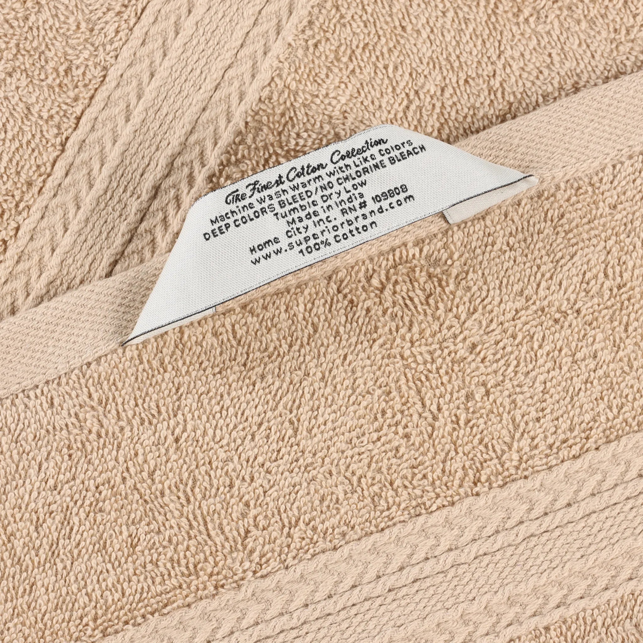 Cotton Eco-Friendly 12-Piece Solid Face Towel Set - Blue Nile Mills