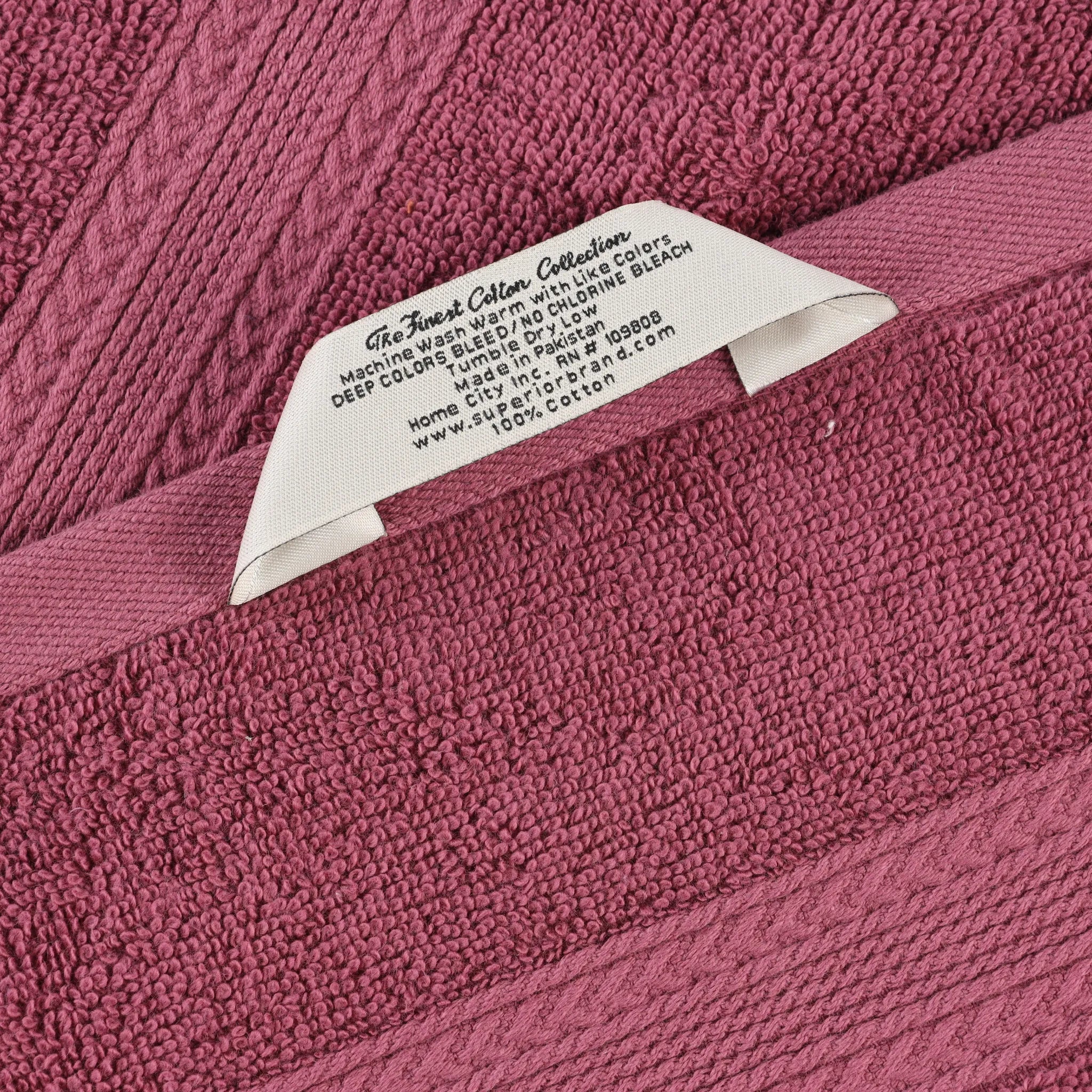 Cotton Eco-Friendly 12-Piece Solid Face Towel Set - Blue Nile Mills