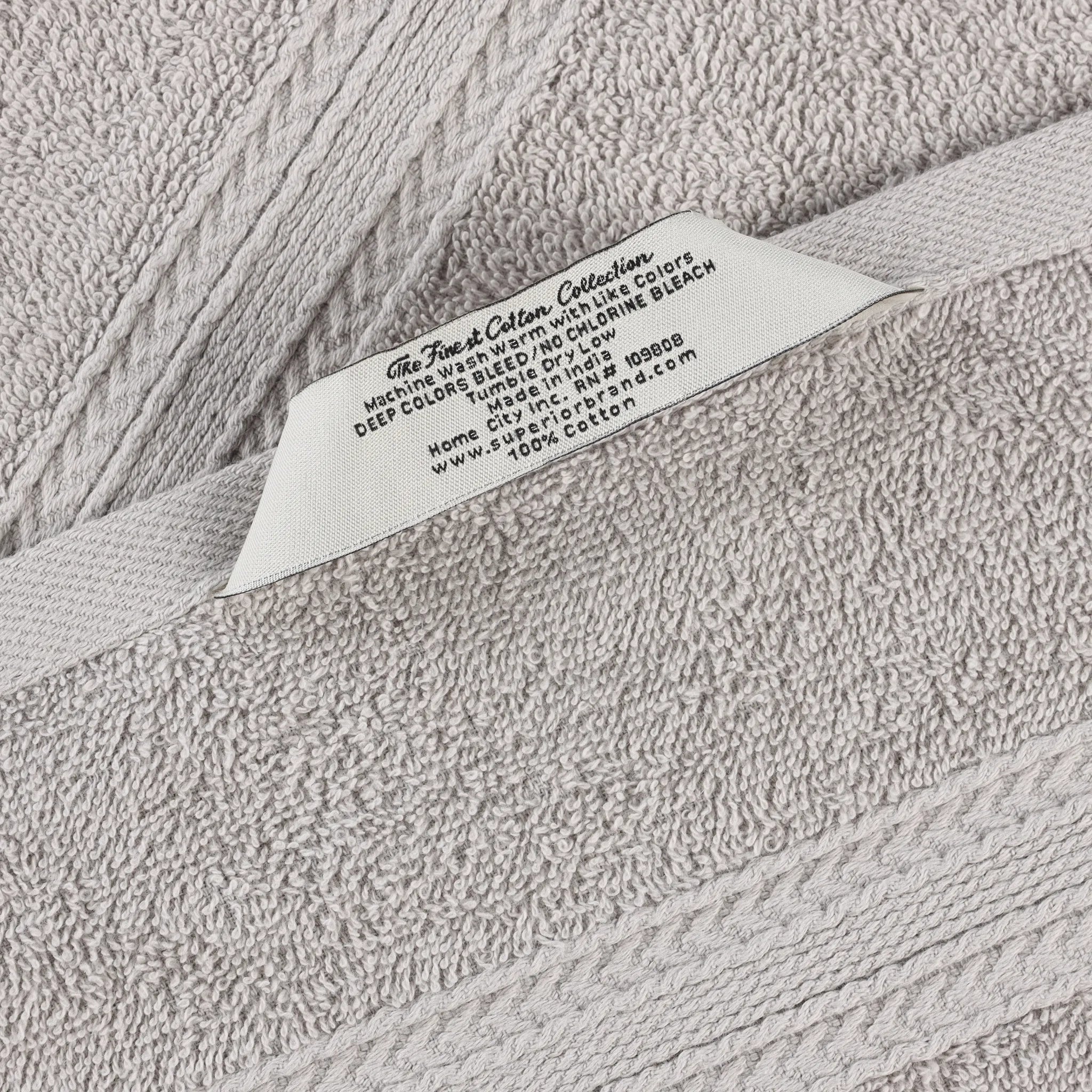 Cotton Eco-Friendly 12-Piece Solid Face Towel Set - Blue Nile Mills