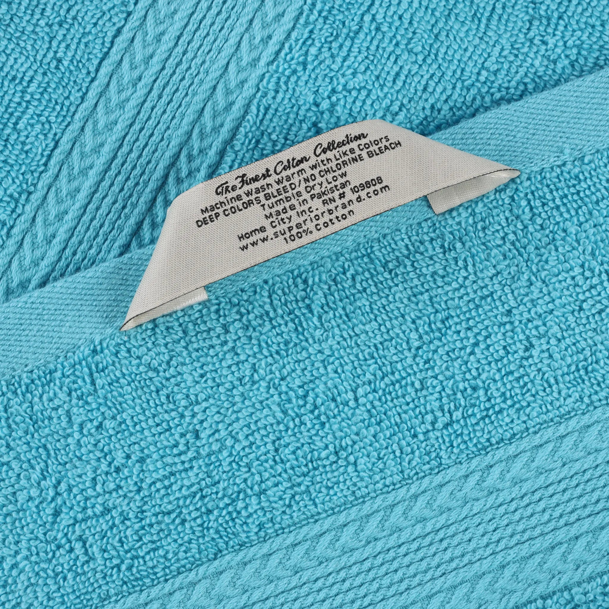 Cotton Eco-Friendly 12-Piece Solid Face Towel Set - Blue Nile Mills