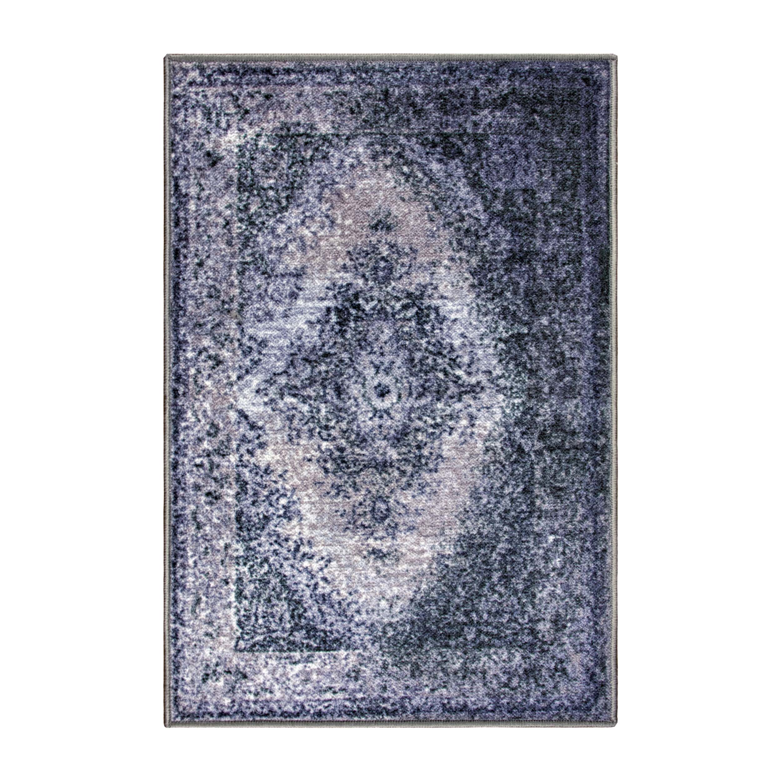 Eldwin Medallion Non-Slip Indoor Washable Area Rug - Blue Nile Mills