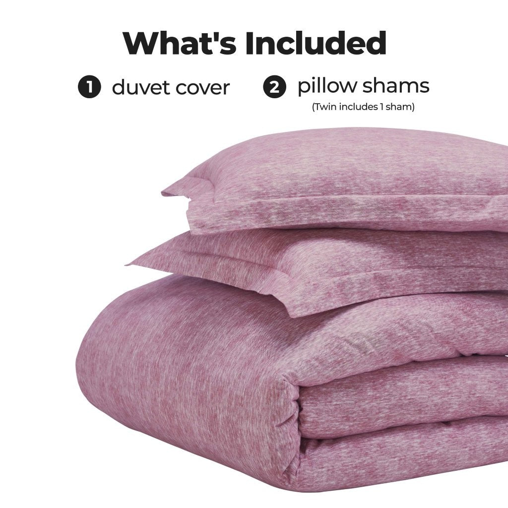 Melange Flannel Cotton Two-Toned Brushed Duvet Cover Set - Blue Nile Mills