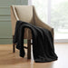 Fleece Plush Medium Weight Fluffy Soft Decorative Solid Blanket - Black