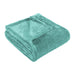 Fleece Plush Medium Weight Fluffy Soft Decorative Solid Blanket - Turquoise