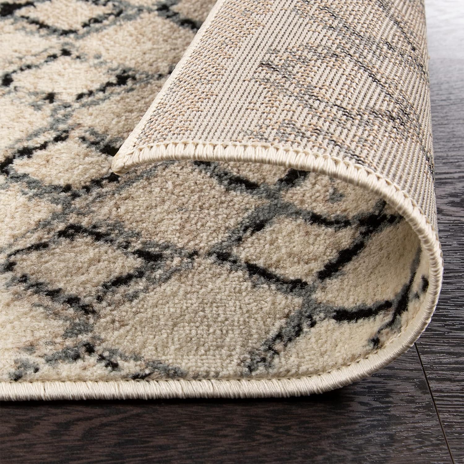 Flintstone Diamond Trellis Bohemian Indoor Area Rug or Runner Rug - Blue Nile Mills