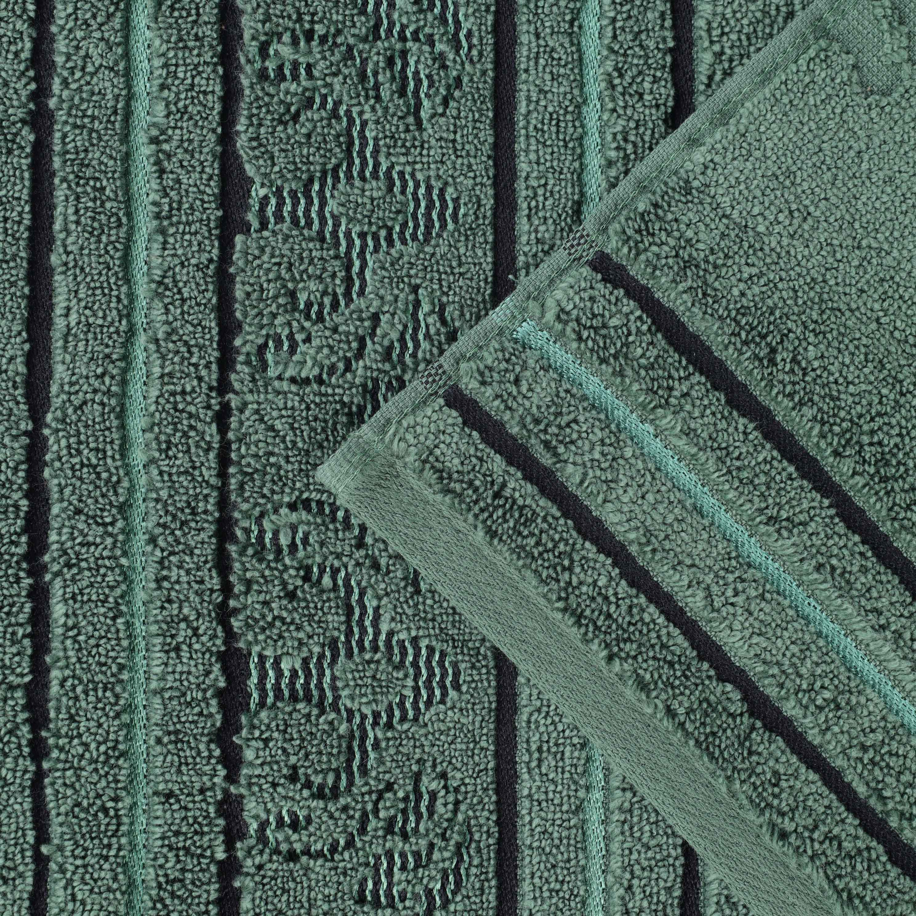 Sadie Zero Twist Cotton Elegant Floral 3 Piece Jacquard Towel Set - Blue Nile Mills