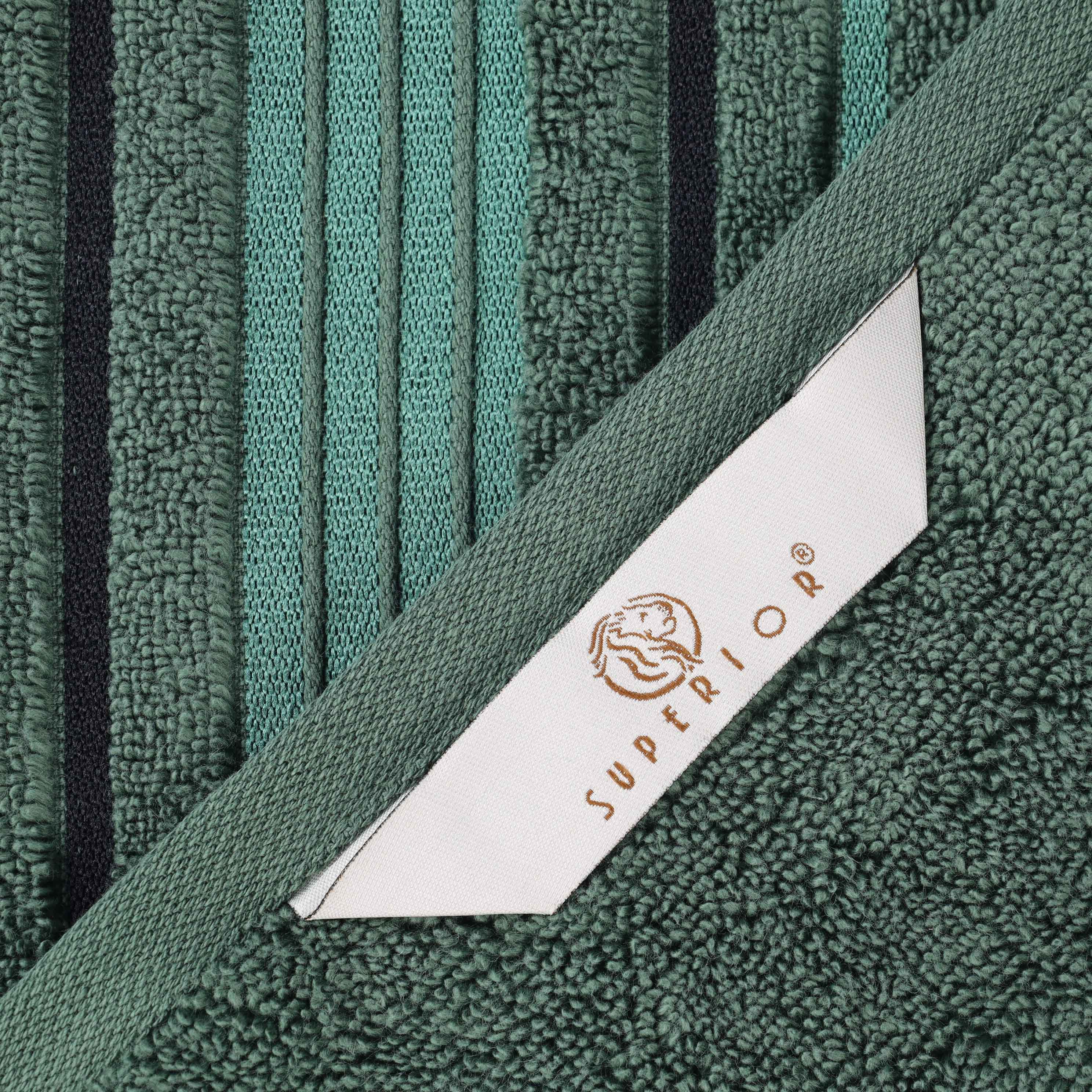 Sadie Zero Twist Cotton Solid and Jacquard Floral Bath Sheet Set of 2 - Blue Nile Mills