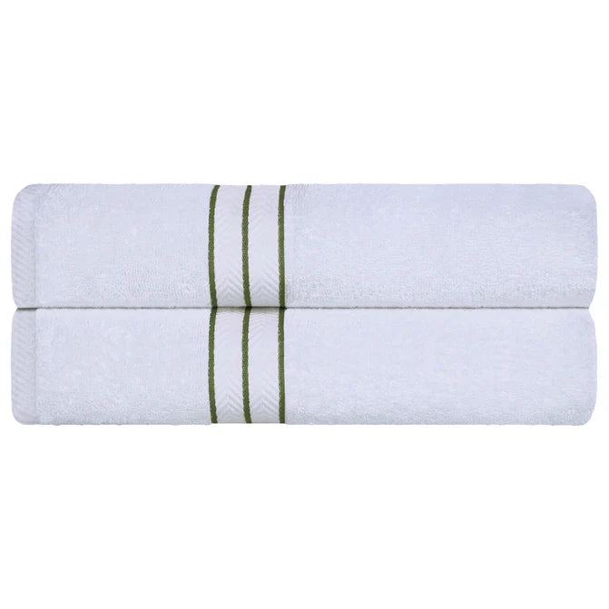 Turkish Cotton Ultra-Plush Solid 2-Piece Highly Absorbent Bath Sheet Set - Blue Nile Mills