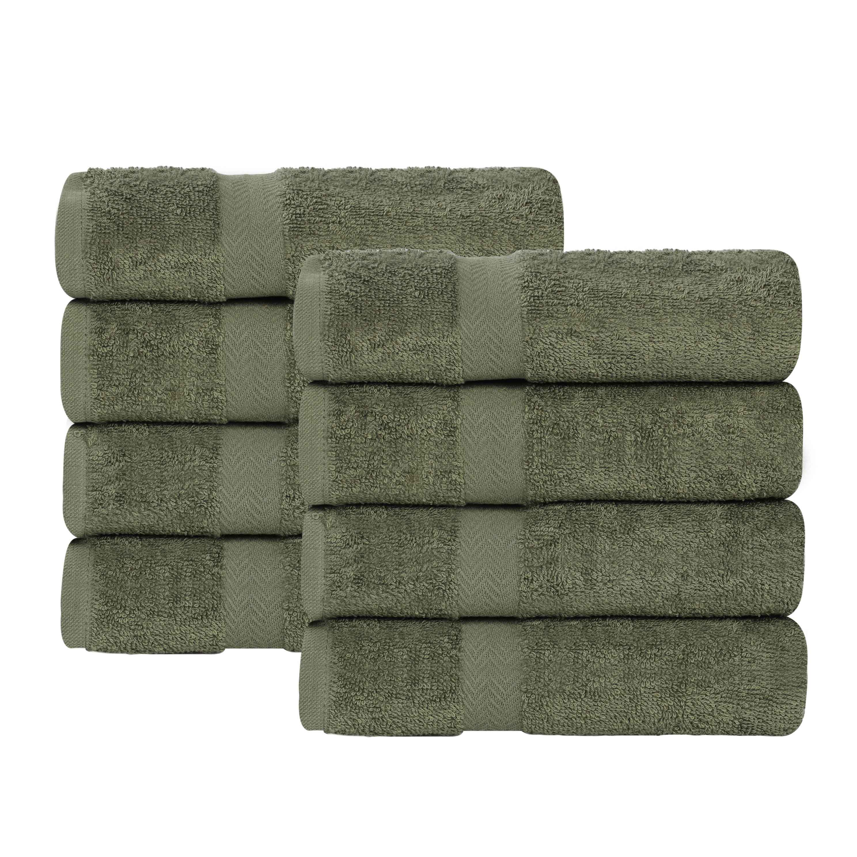 Franklin Cotton Eco Friendly 8 Piece Hand Towel Set - Blue Nile Mills