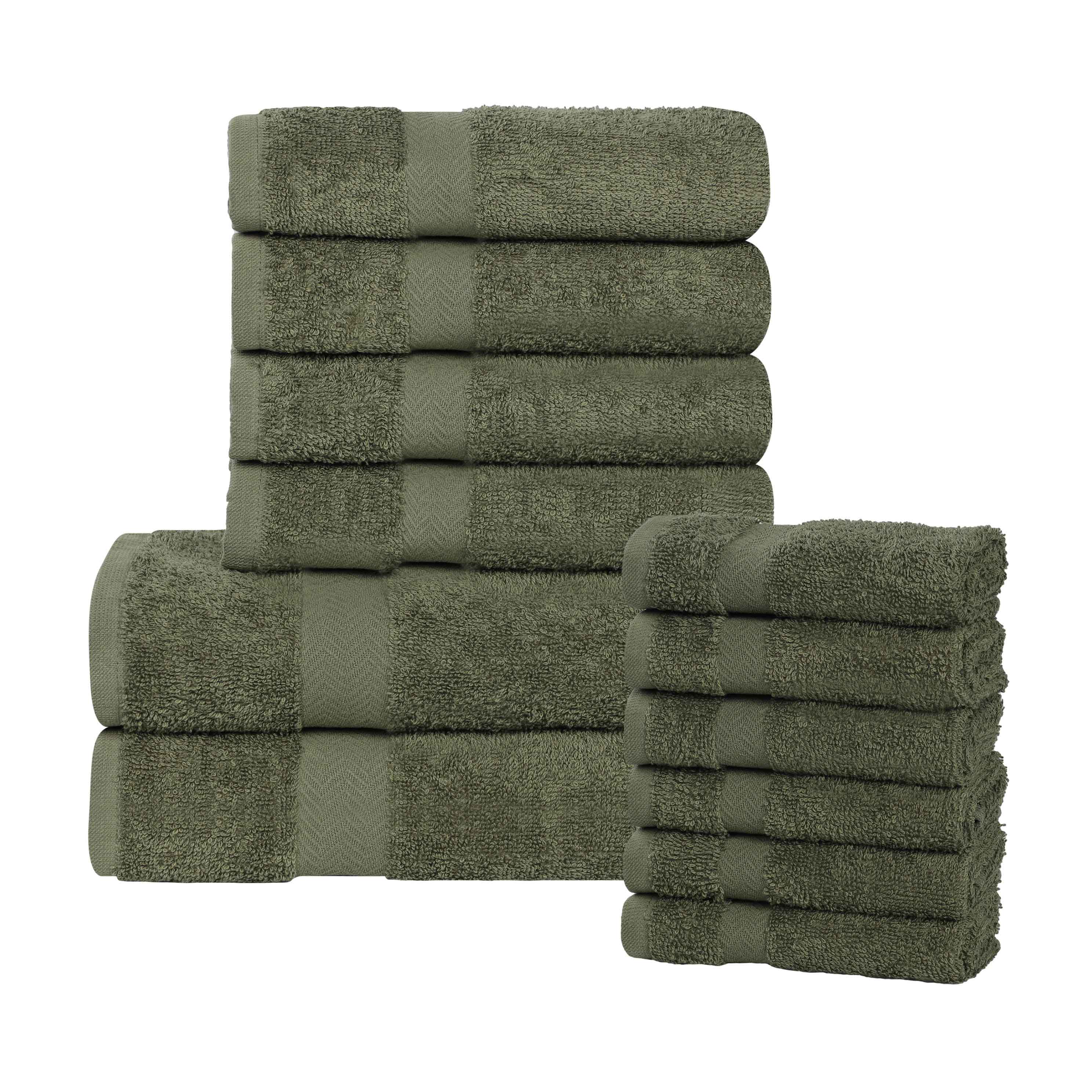 Franklin Cotton Eco Friendly 12 Piece Towel Set - Blue Nile Mills