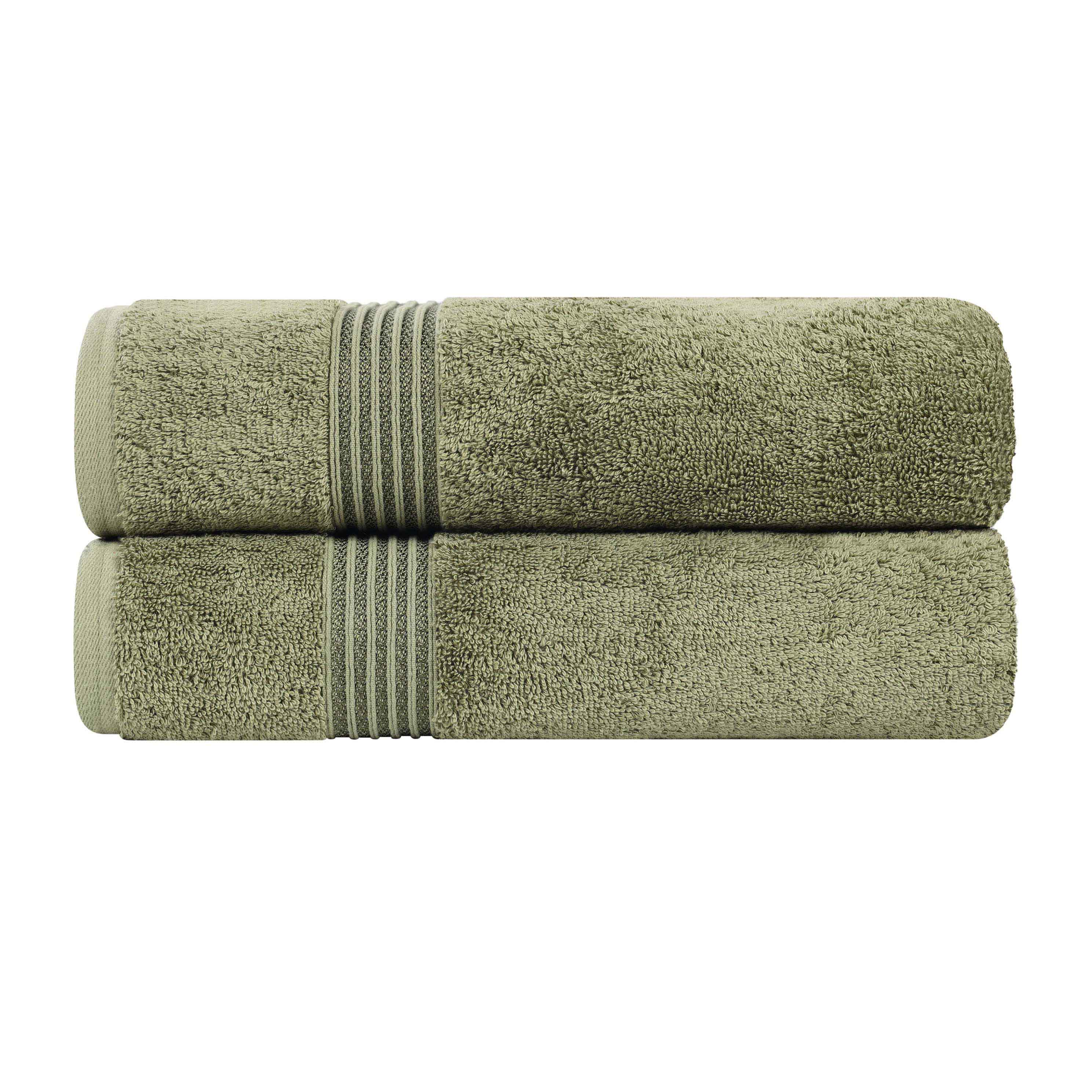 Egyptian Cotton Highly Absorbent Solid Ultra Soft Bath Towel Set of 2 - Blue Nile Mills