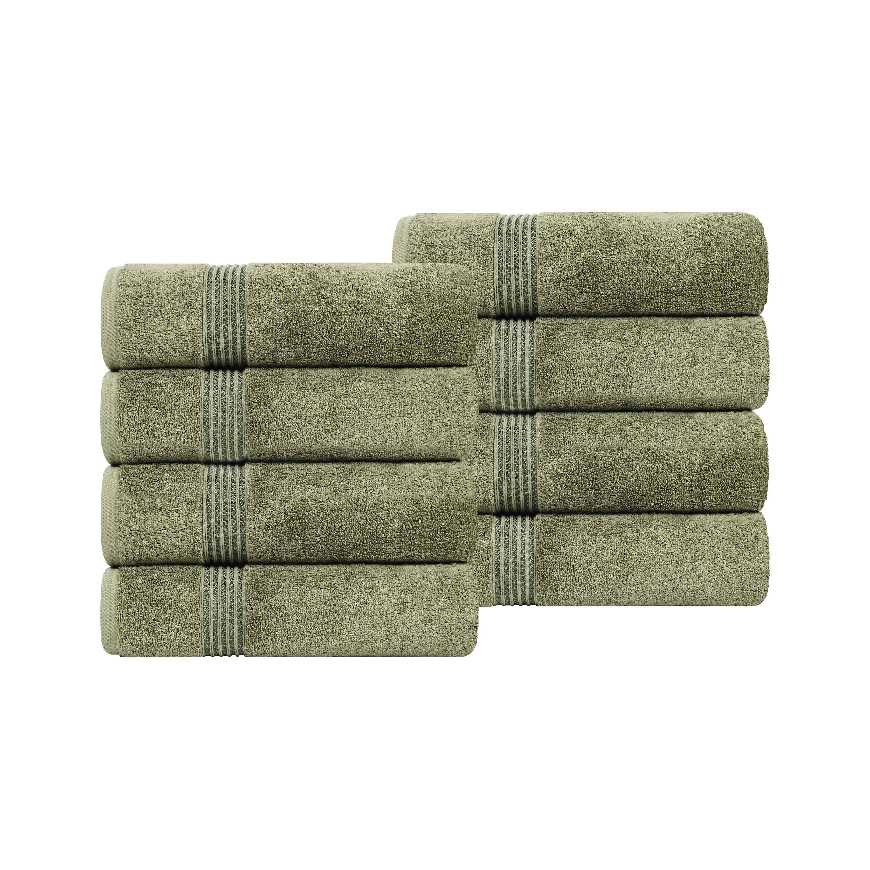 Heritage Egyptian Cotton Hand Towel Set of 8 - Blue Nile Mills