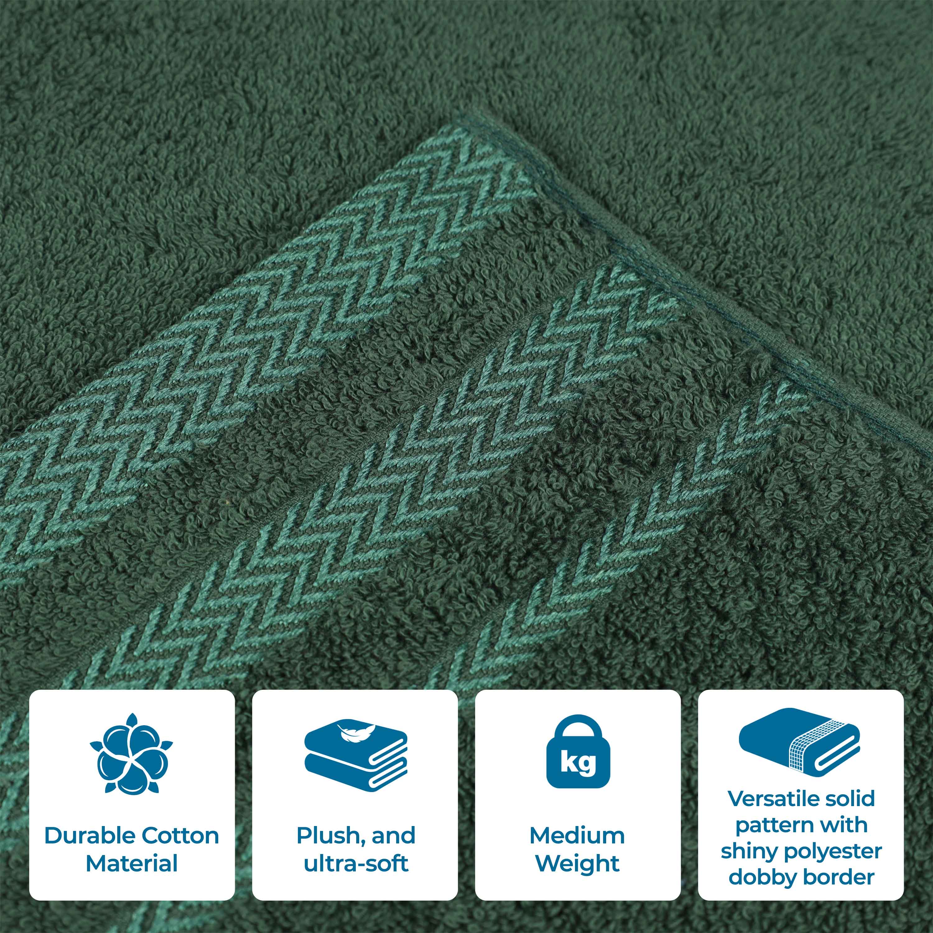 Hays Cotton Medium Weight Face Towel Washcloth Set of 12 - Blue Nile Mills