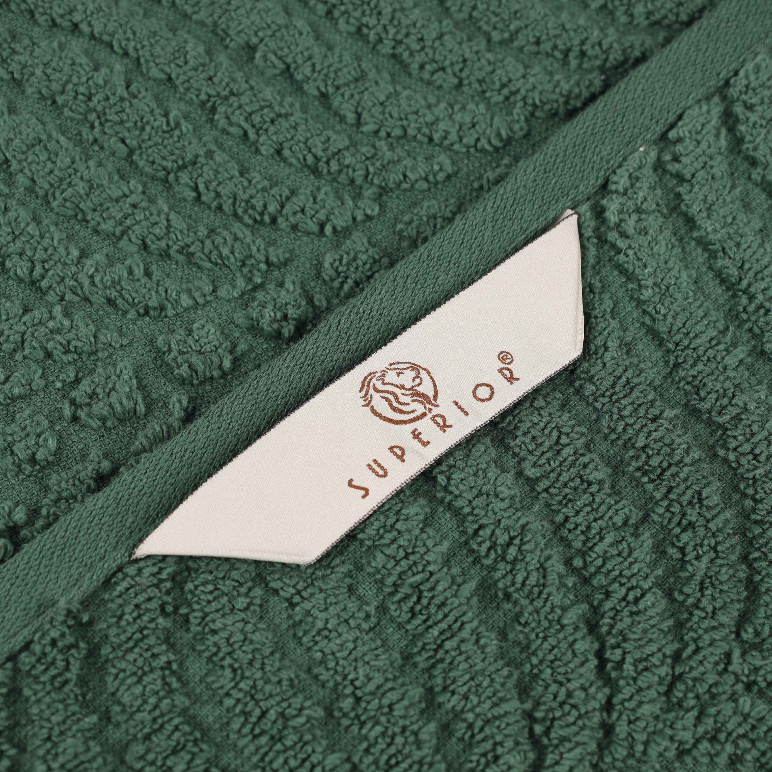 Zero Twist Cotton Solid & Jacquard Elegant Chevron Bath Towel Set of 4 - Blue Nile Mills