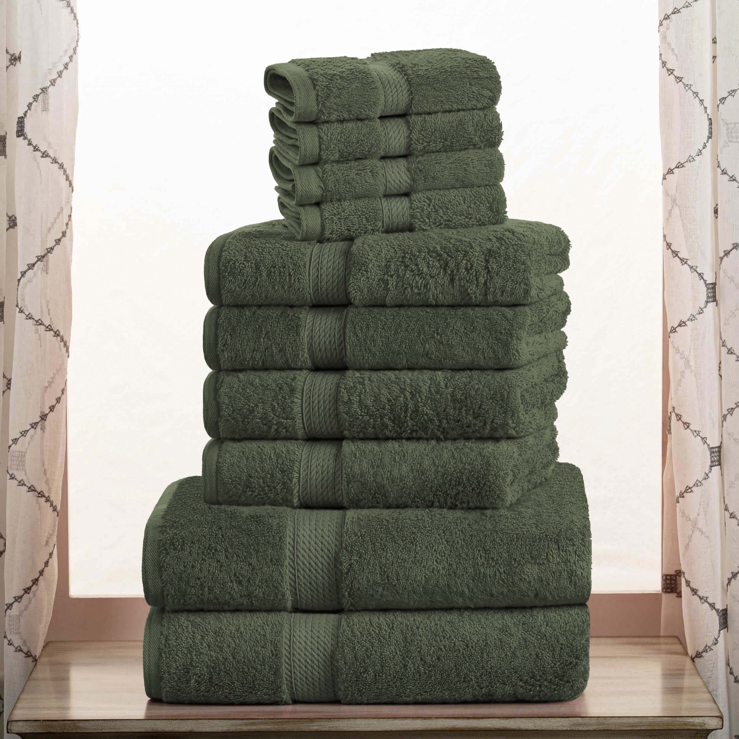 Egyptian Cotton Plush Heavyweight Absorbent Luxury 10 Piece Towel Set - Blue Nile Mills