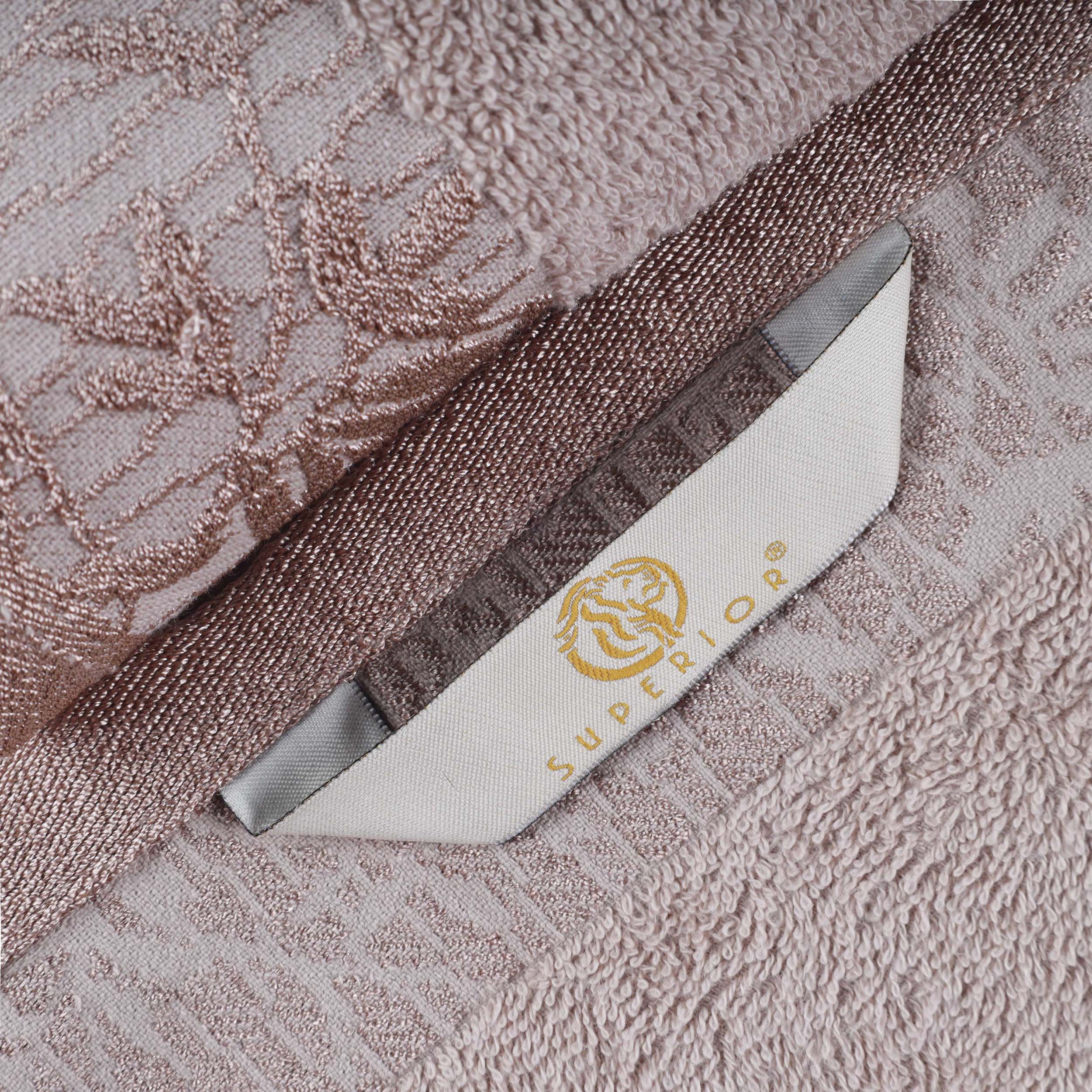 Wisteria Cotton Floral Embroidered Jacquard Border 8-Piece Towel Set - Blue Nile Mills