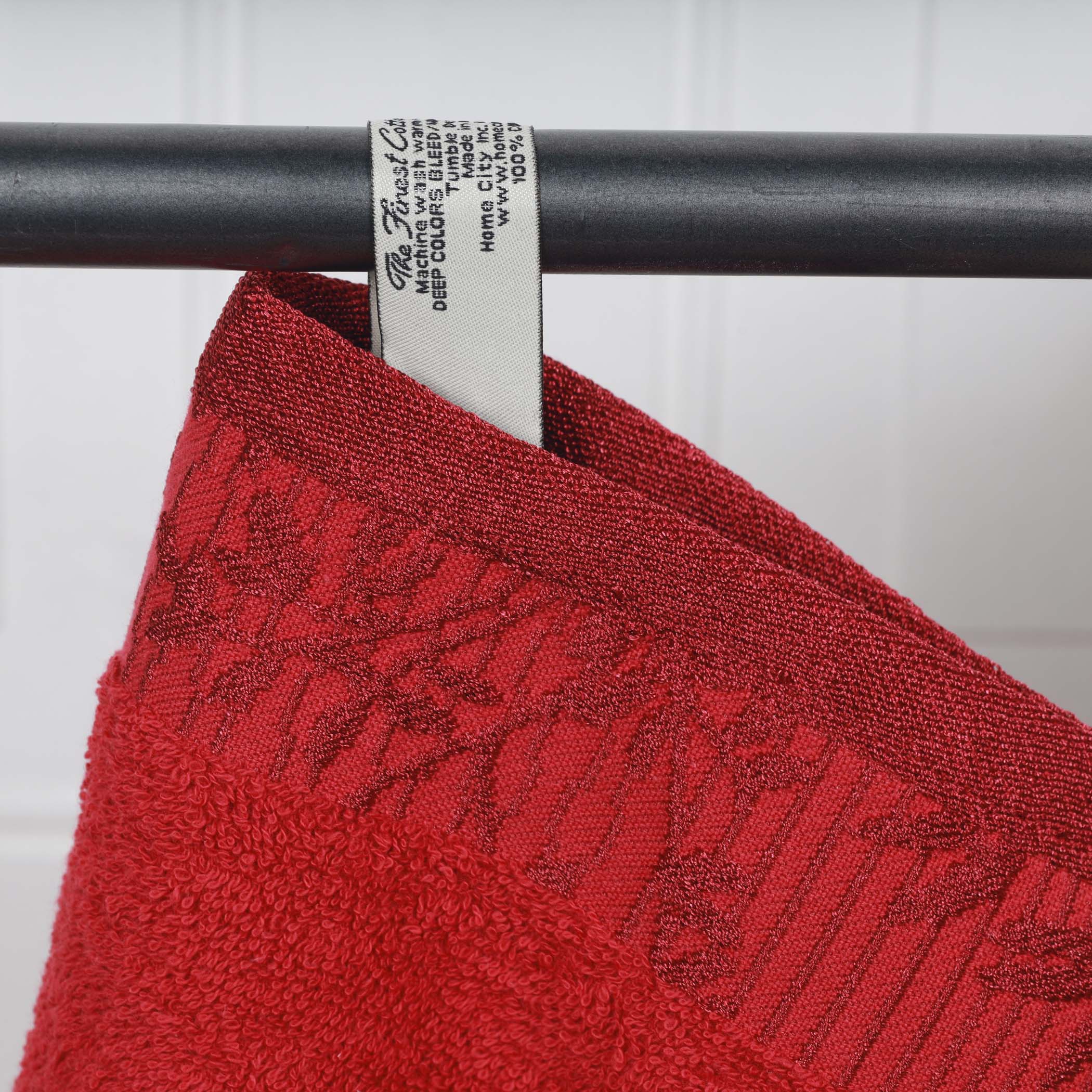 Wisteria Cotton Floral Embroidered Jacquard Border 8-Piece Towel Set - Blue Nile Mills