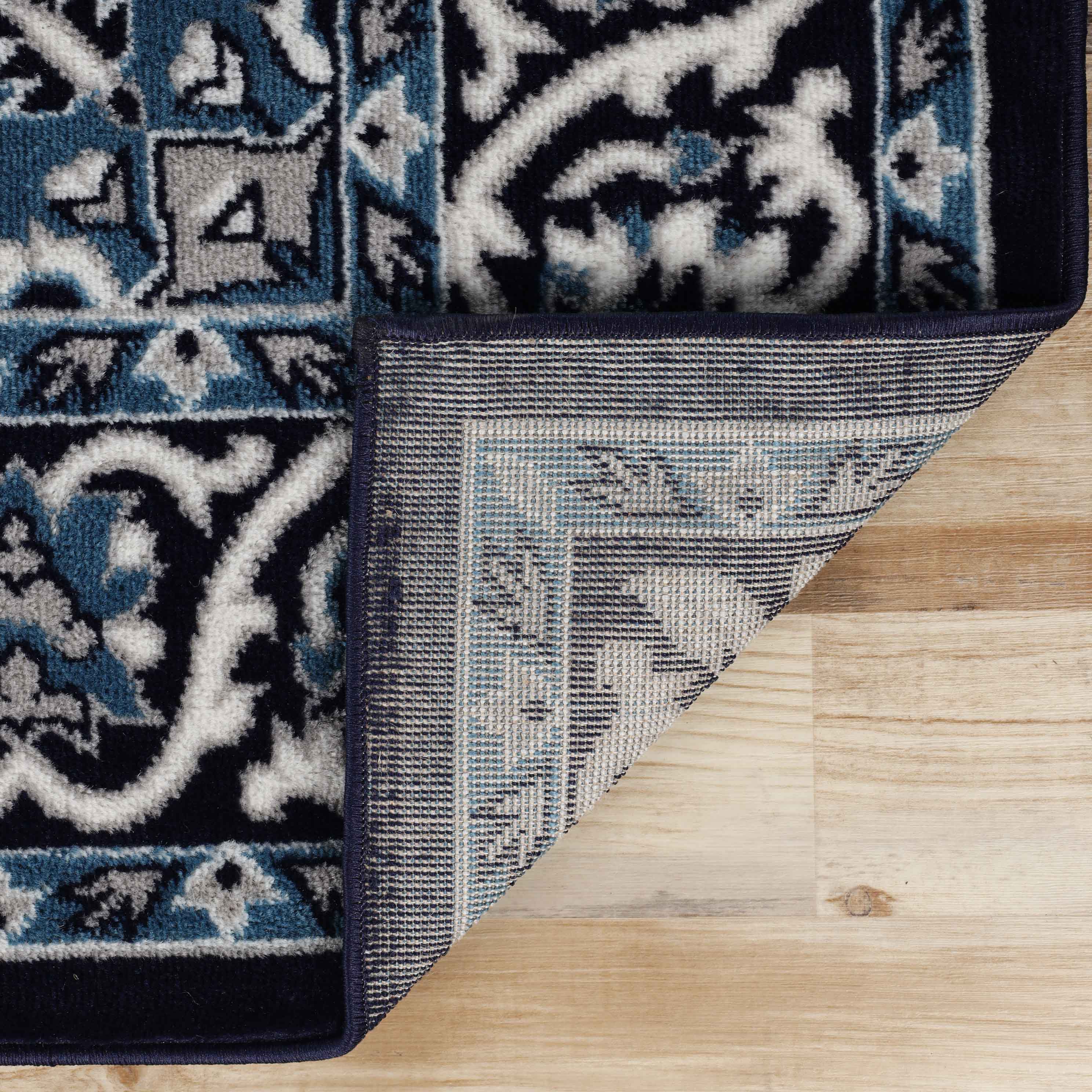 Glendale Traditional Floral Medallion Indoor Area Rug or Runner - Blue Nile Mills