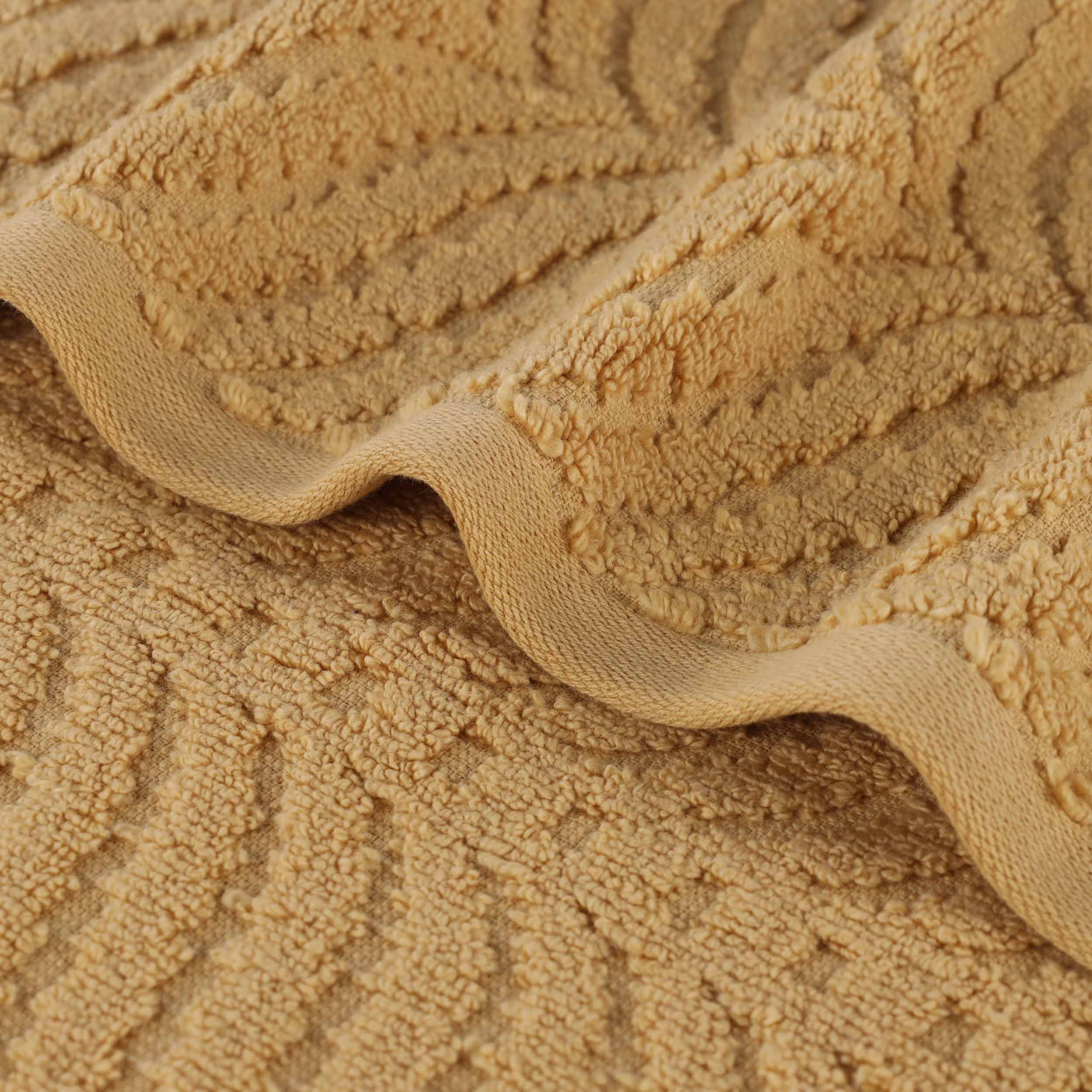 Zero Twist Cotton Solid & Jacquard Elegant Chevron Bath Towel Set of 4 - Blue Nile Mills