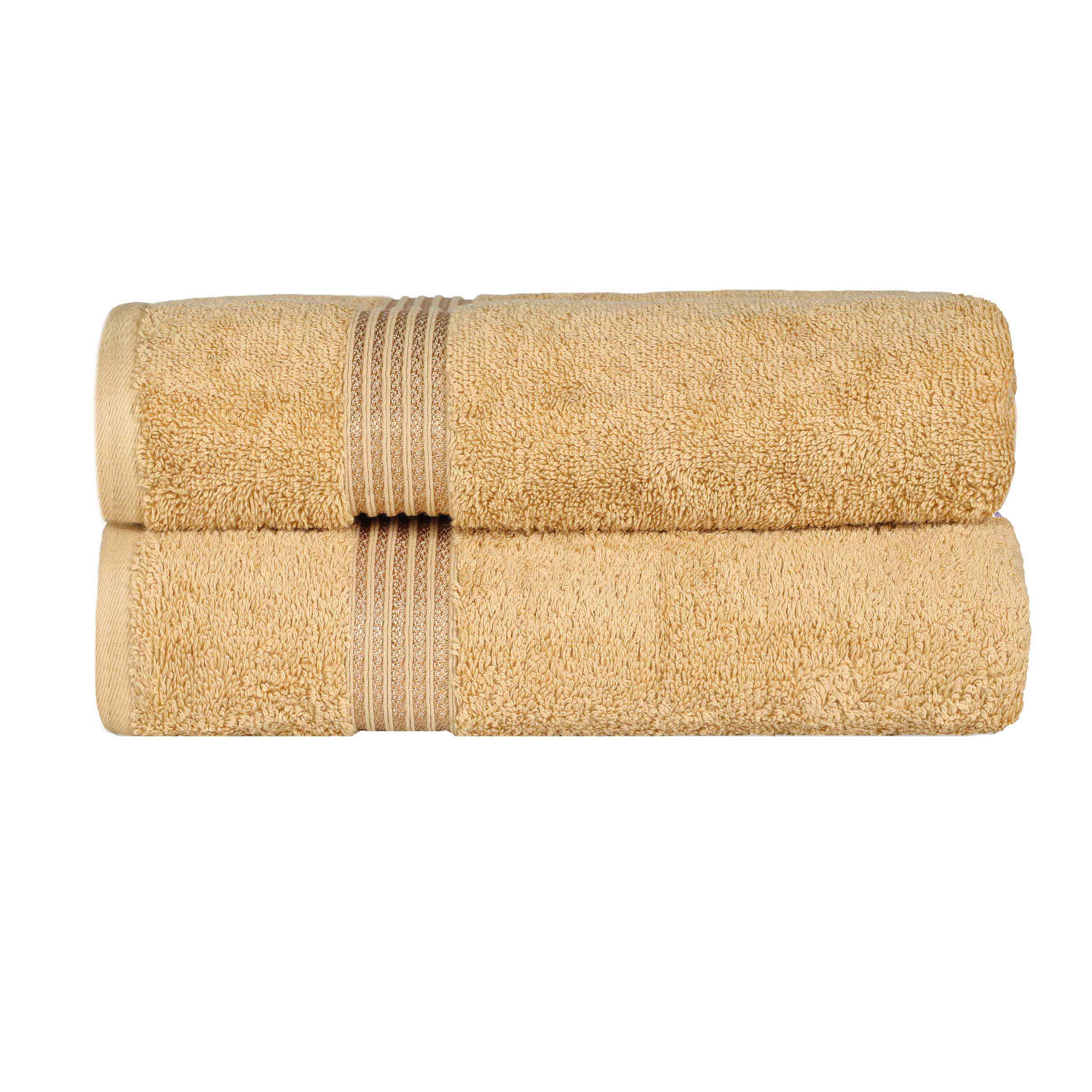 Egyptian Cotton Highly Absorbent Solid Ultra Soft Bath Towel Set of 2 - Blue Nile Mills