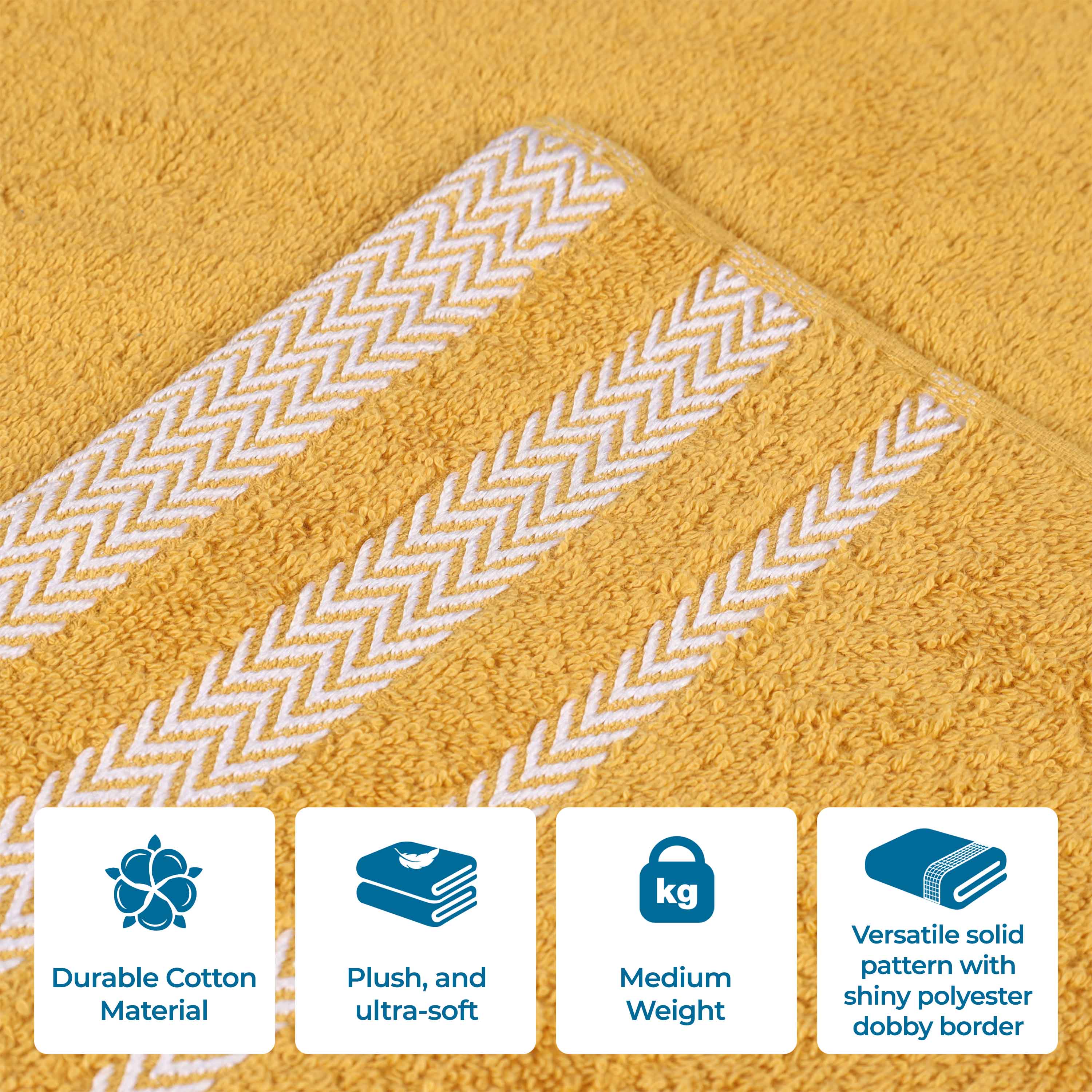 Hays Cotton Medium Weight Face Towel Washcloth Set of 12 - Blue Nile Mills