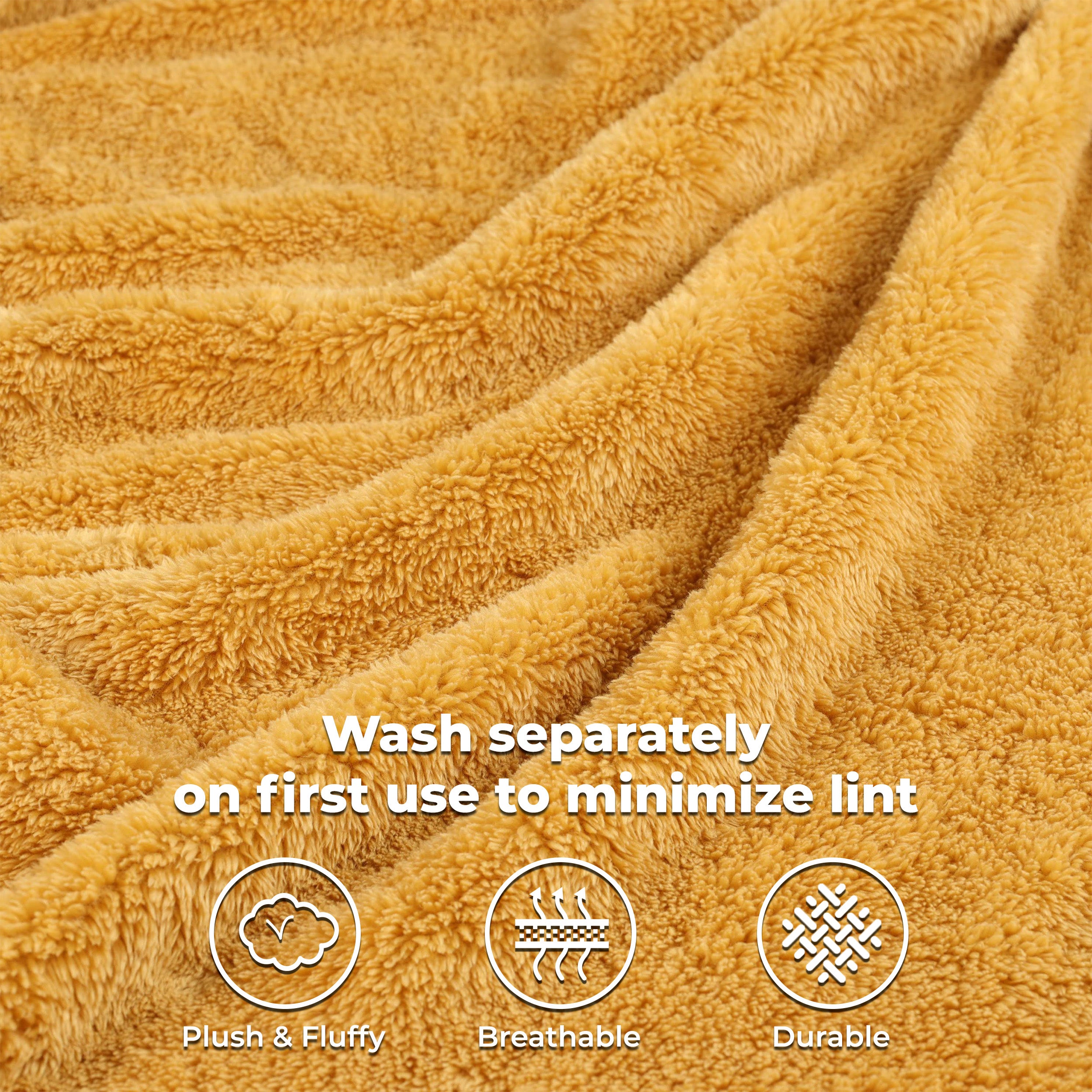 Classic Solid Fleece Plush Medium Weight Fluffy Soft Blanket - Blue Nile Mills