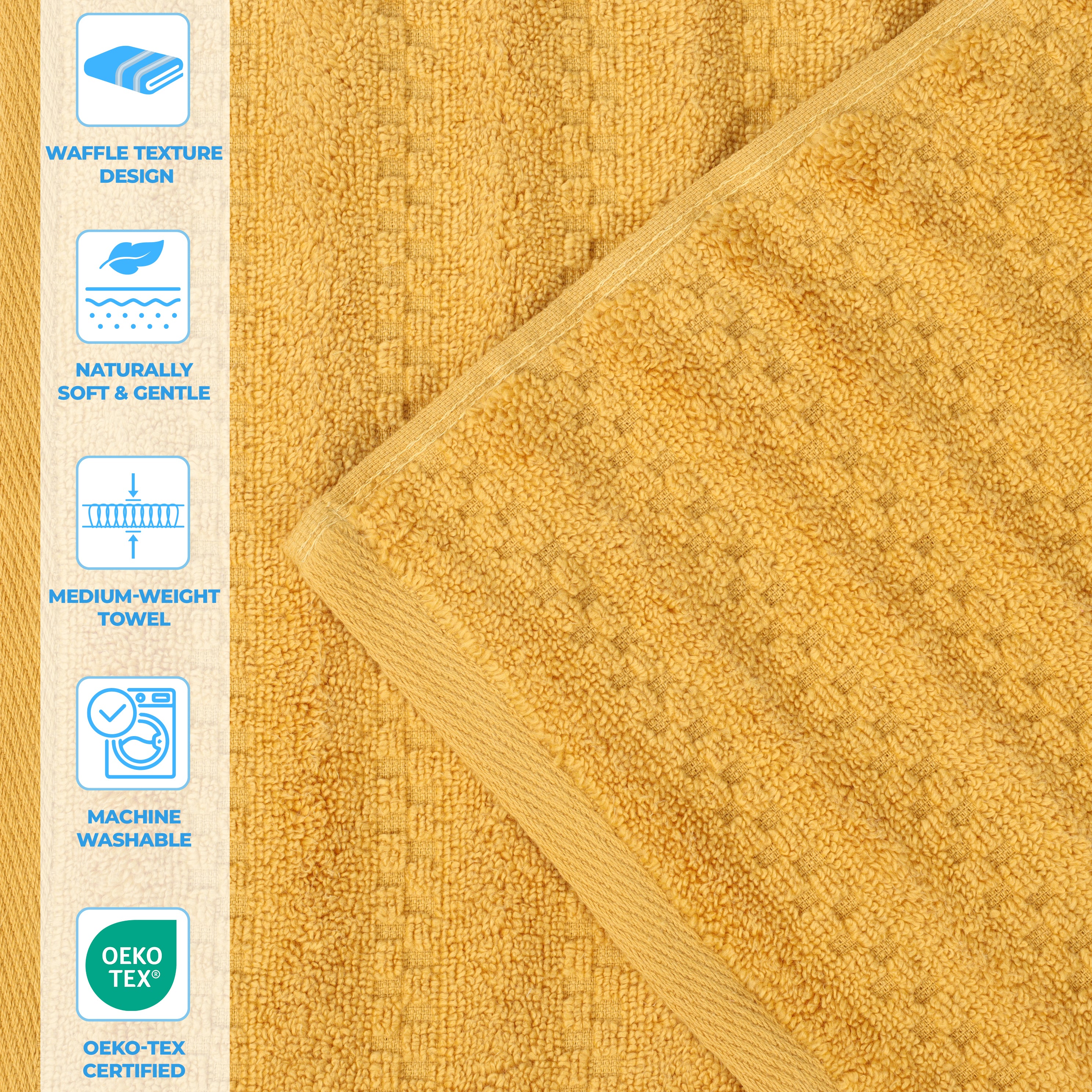 Zuma Zero Twist Cotton Medium Weight Absorbent Bath Sheets, Set of 2 - Blue Nile Mills