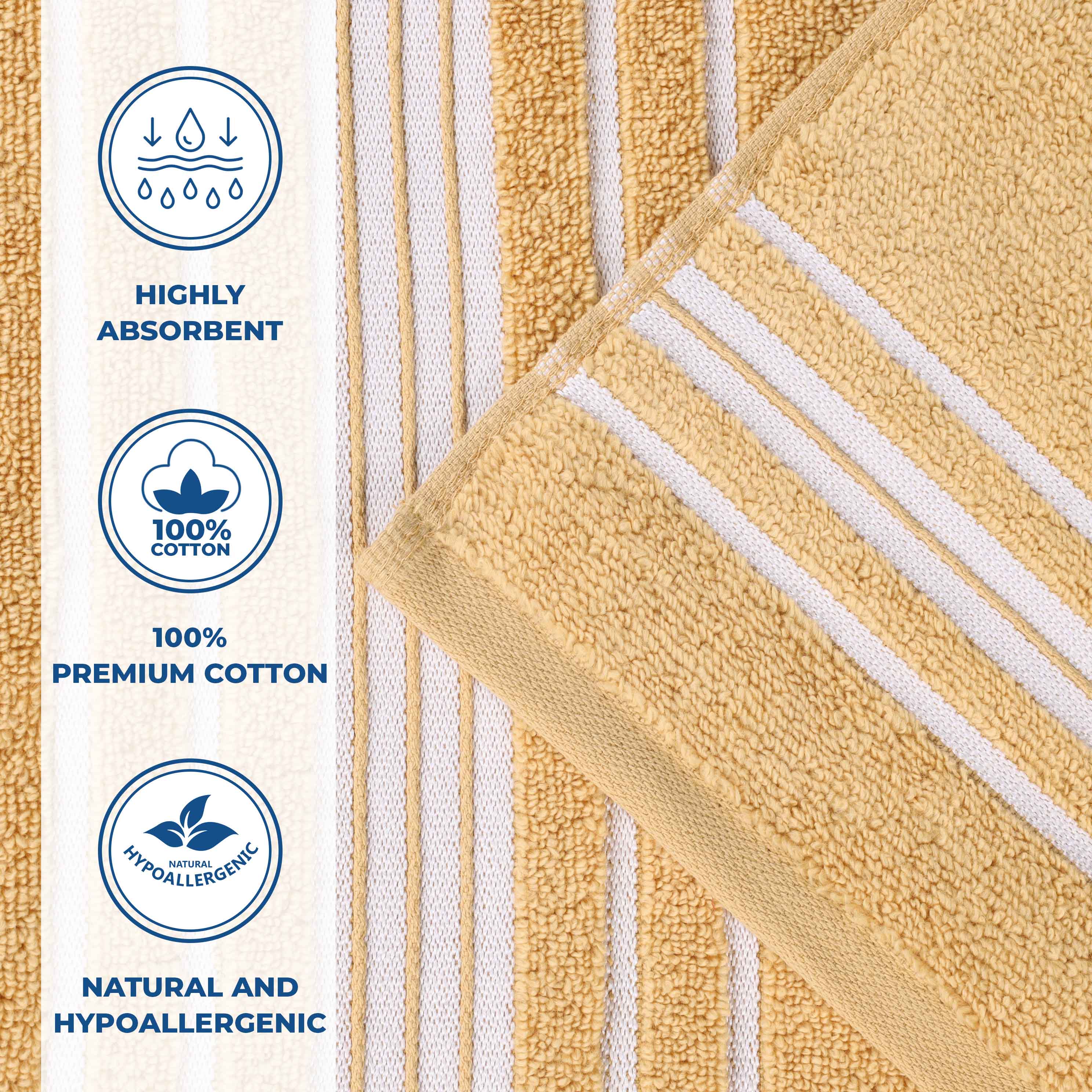 Sadie Zero Twist Cotton Solid and Jacquard Floral Hand Towel Set of 6 - Blue Nile Mills