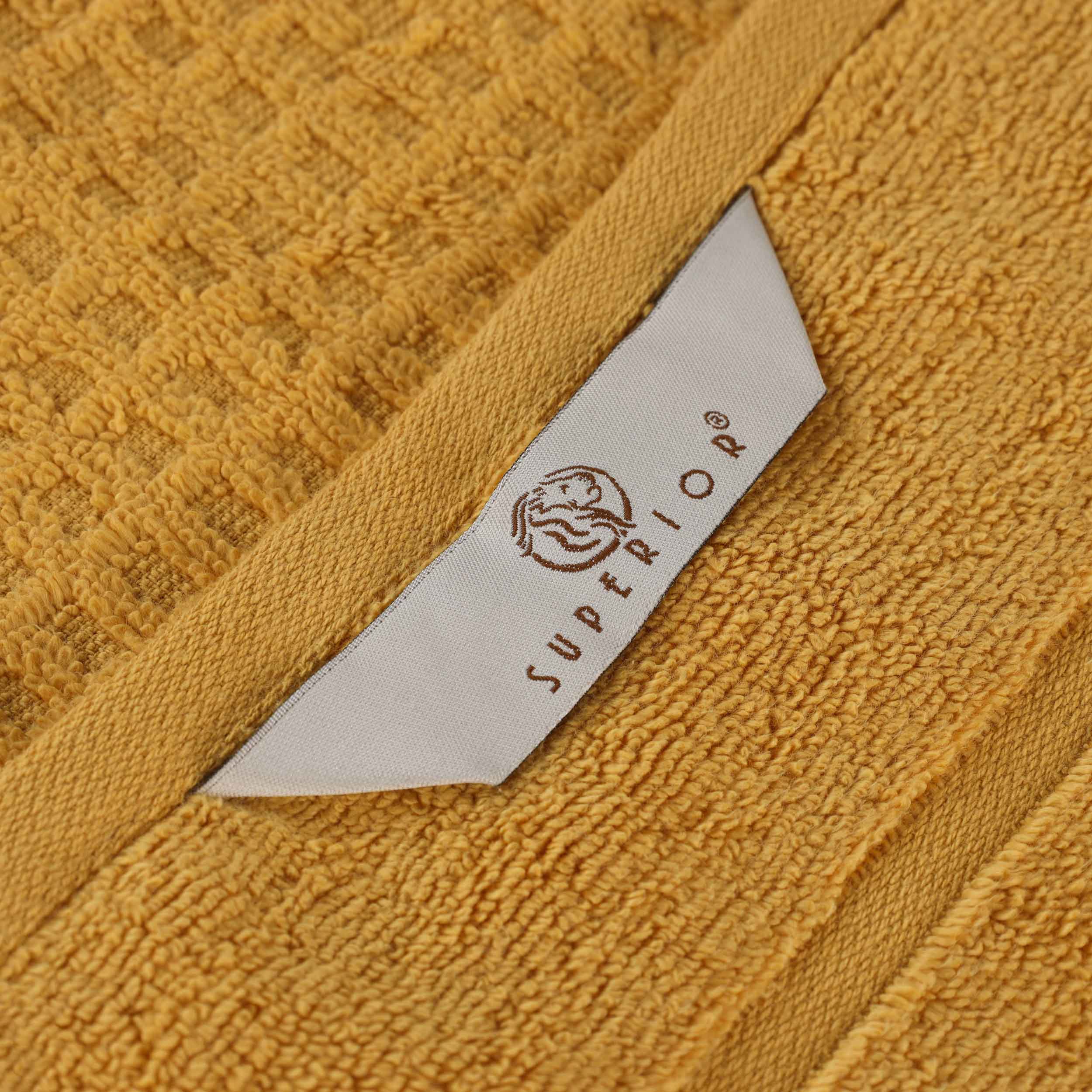 Zero Twist Cotton Waffle Honeycomb Soft Absorbent 8-Piece Towel Set - Blue Nile Mills