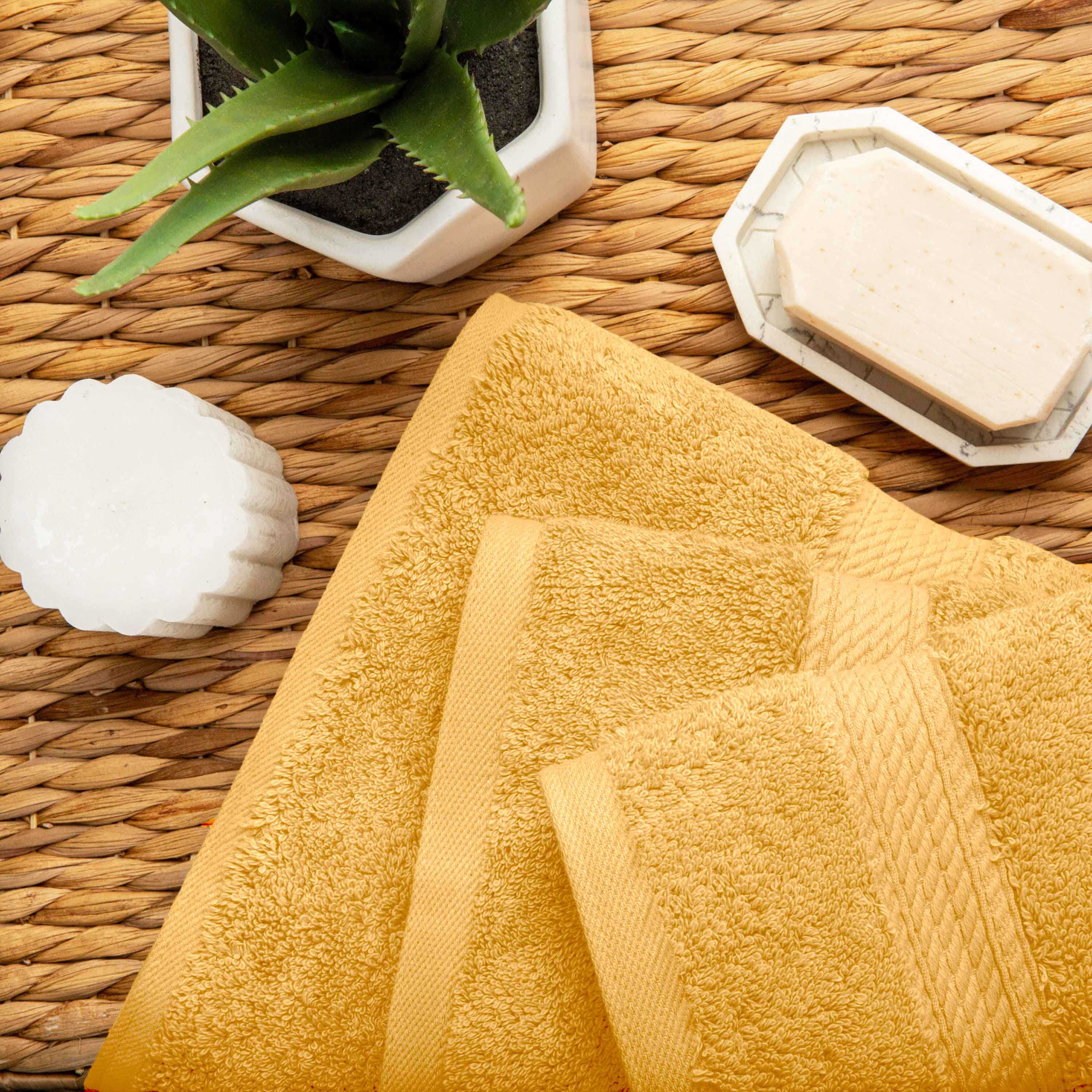 Egyptian Cotton Pile Plush Heavyweight Luxury Soft 3-Piece Towel Set - Blue Nile Mills