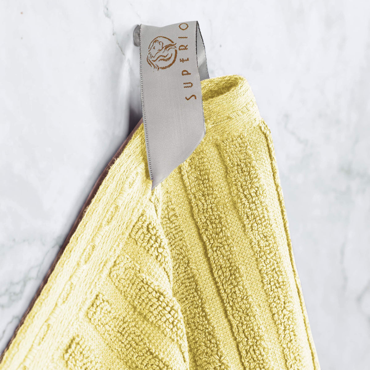 Soho Ribbed Textured Cotton Absorbent Bath Sheet & Bath Towel Set - Blue Nile Mills