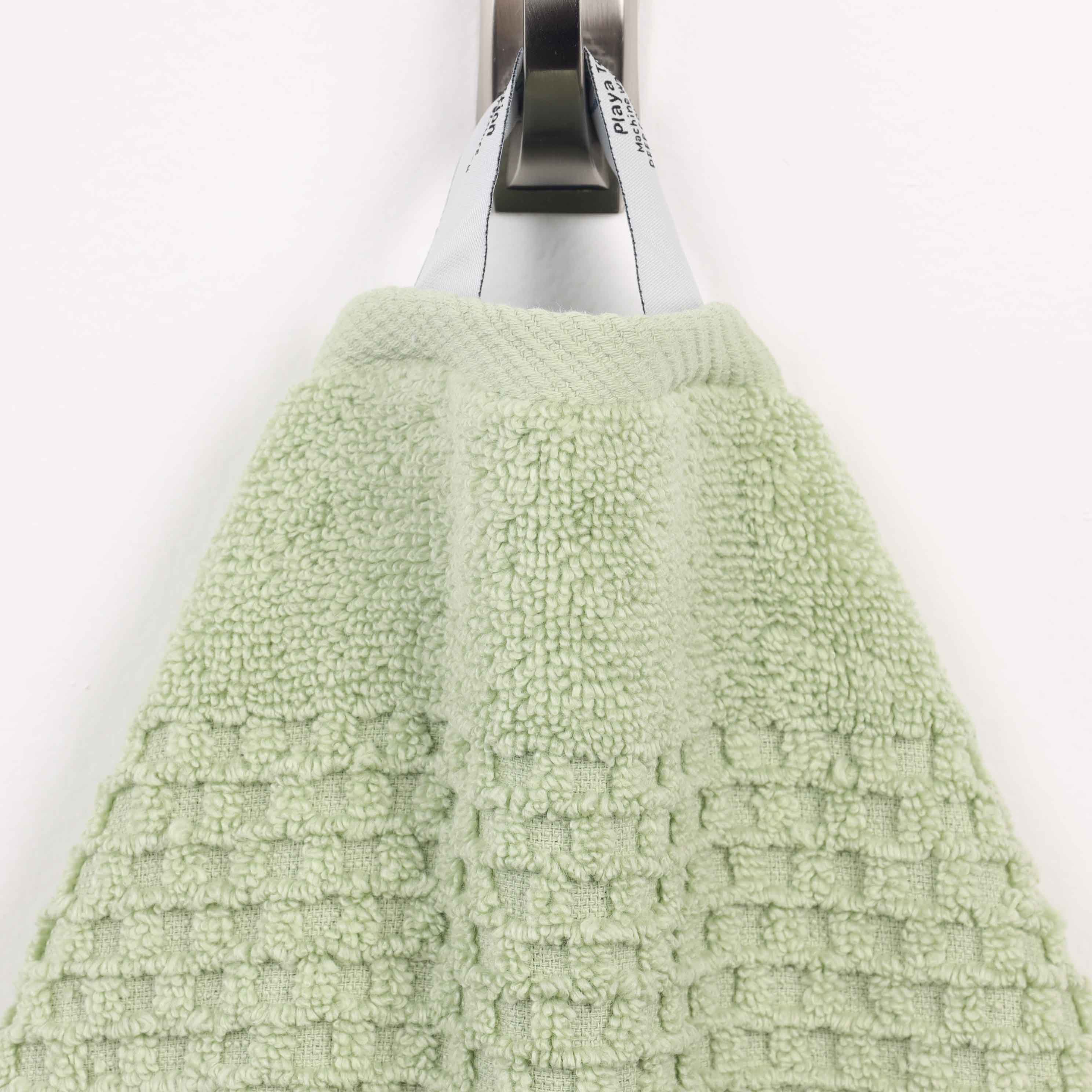 Playa Zero Twist Cotton Solid Waffle Textured 9 Piece Towel Set - Blue Nile Mills